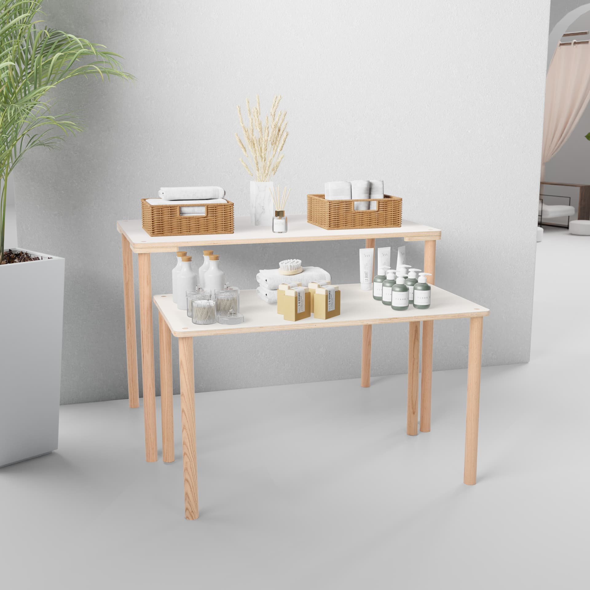 Wood Nesting Tables with Wood Screws