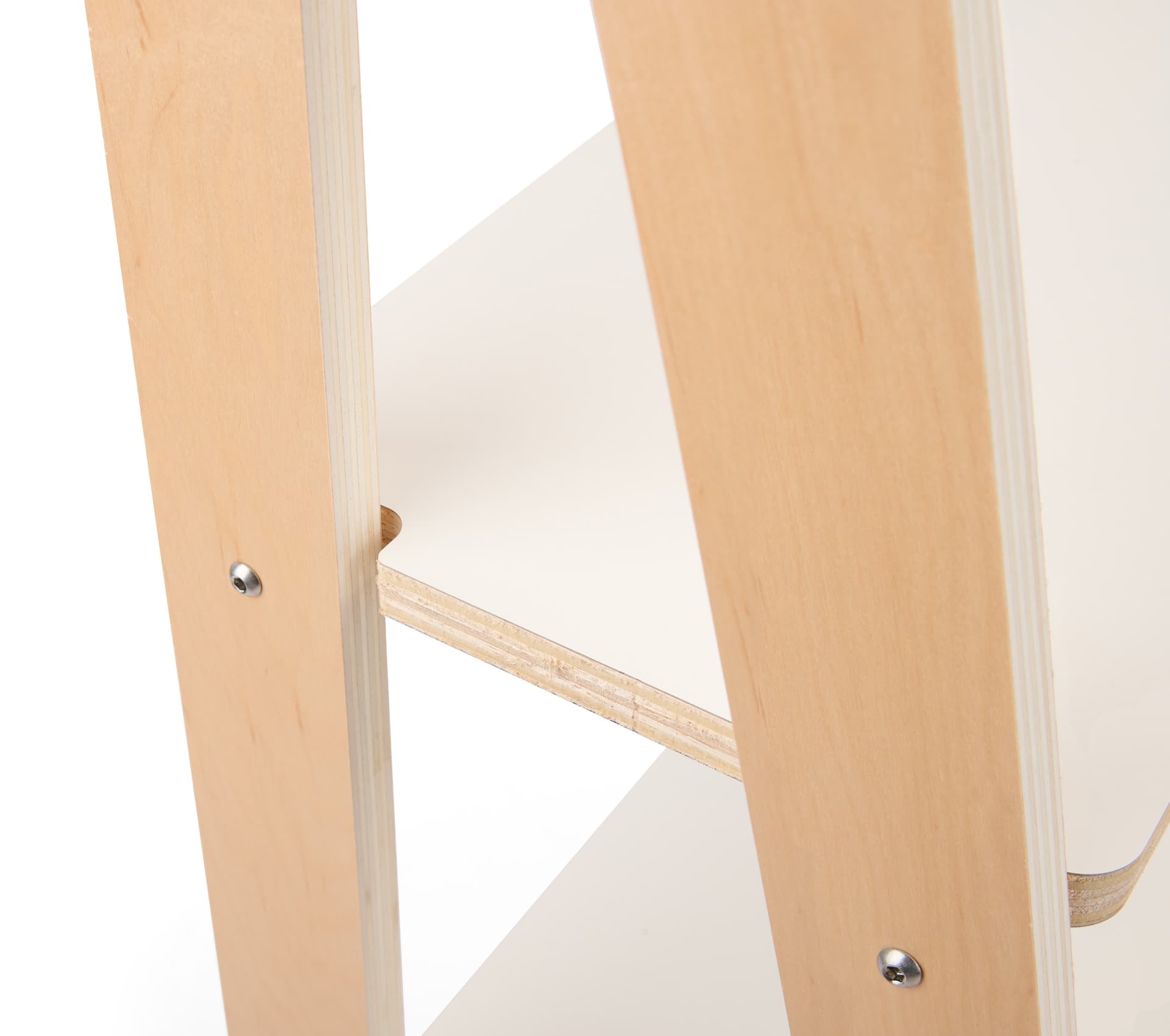 Wooden Ladder Shelves with Stainless Steel Fasteners 