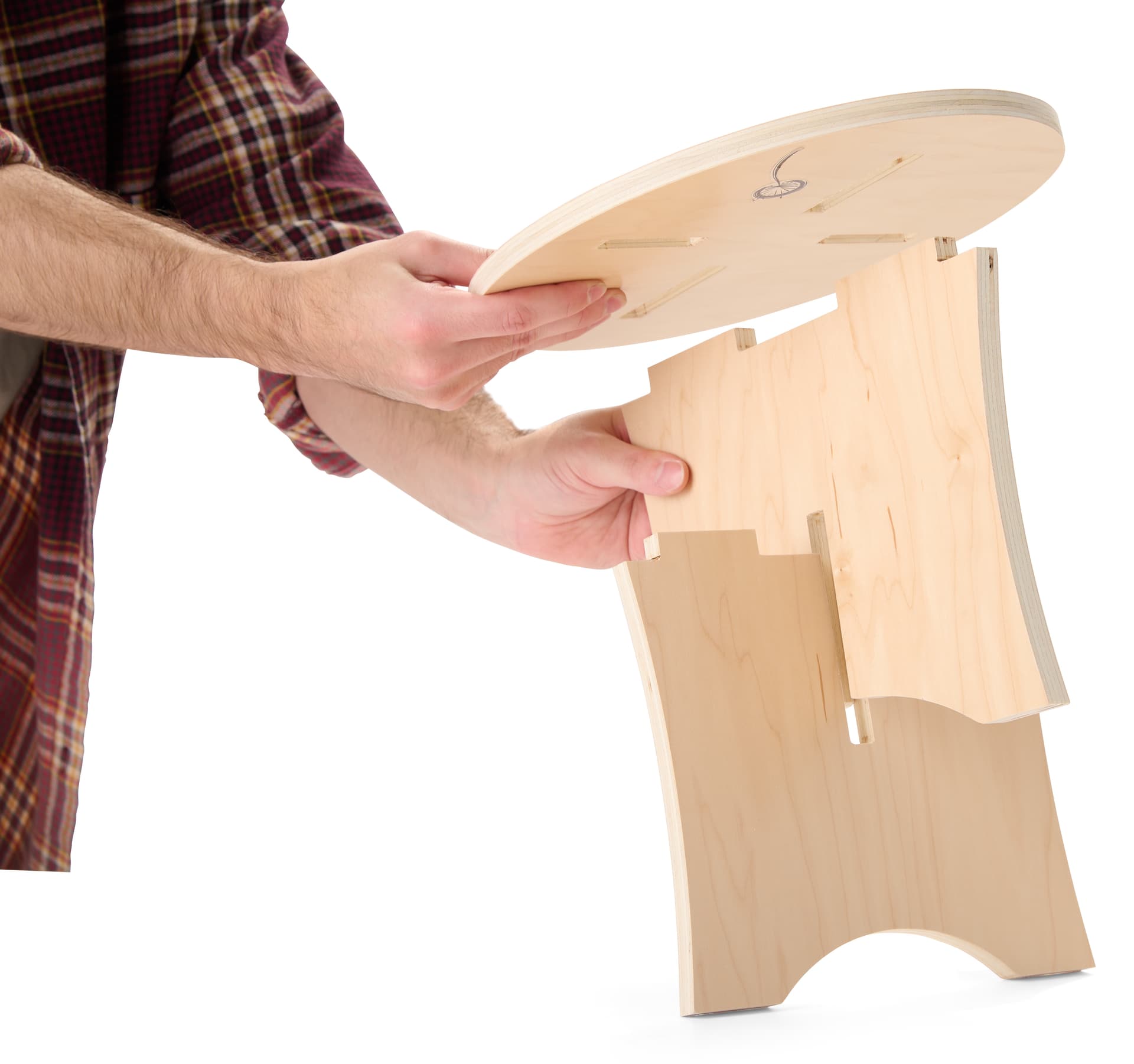 Wood display risers with 3 various sizes and quick assembly 