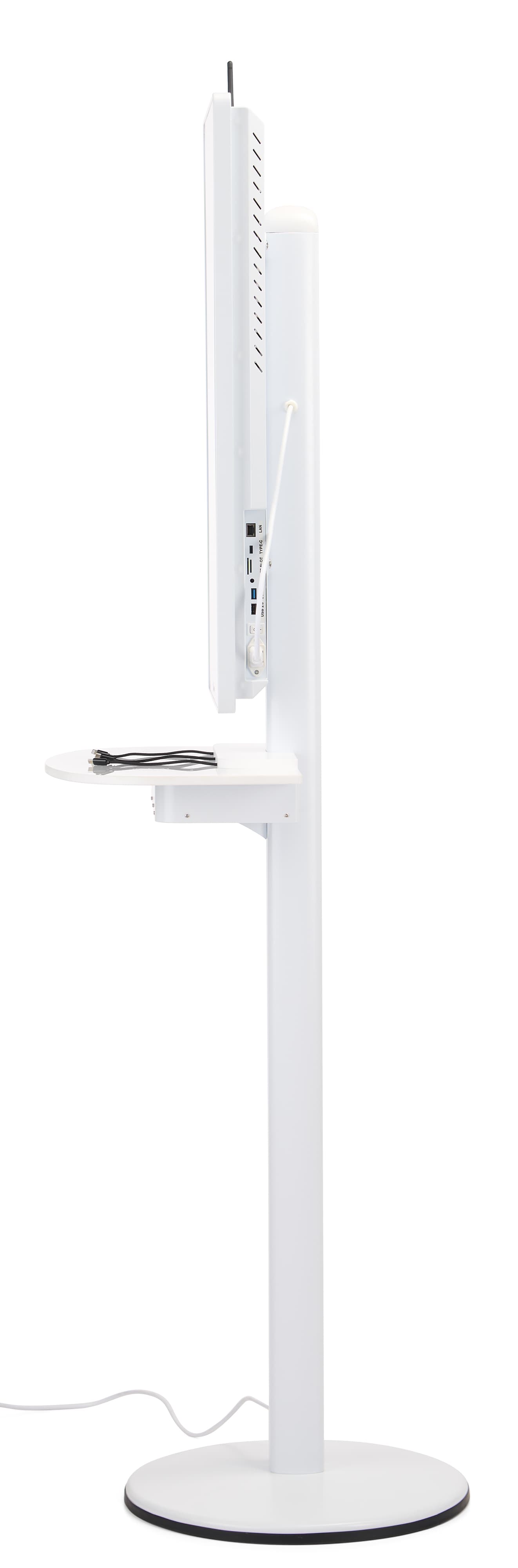 Digital charging station side profile showing the digital ports on the right hand side of the unit 