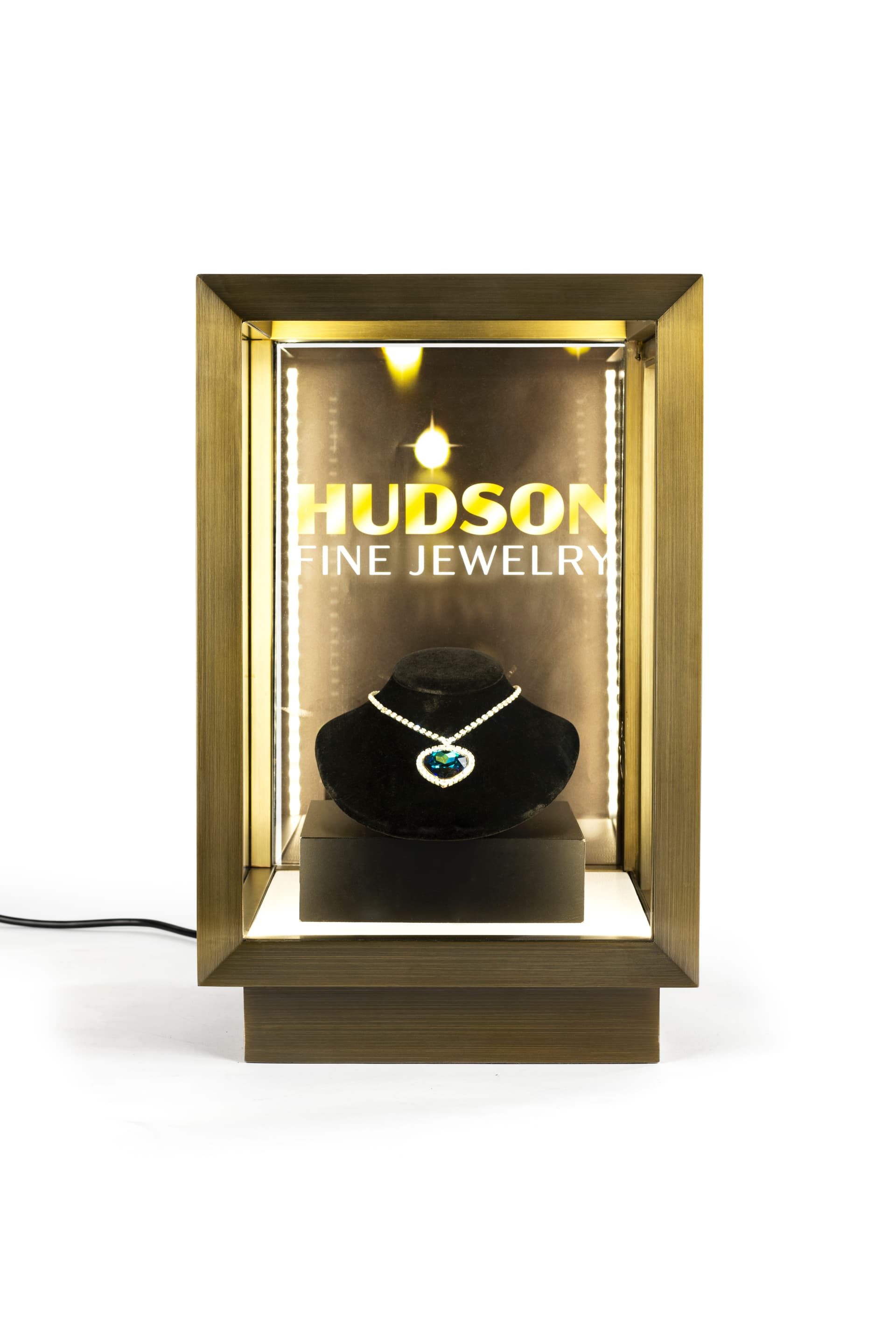 Countertop square glass curio box