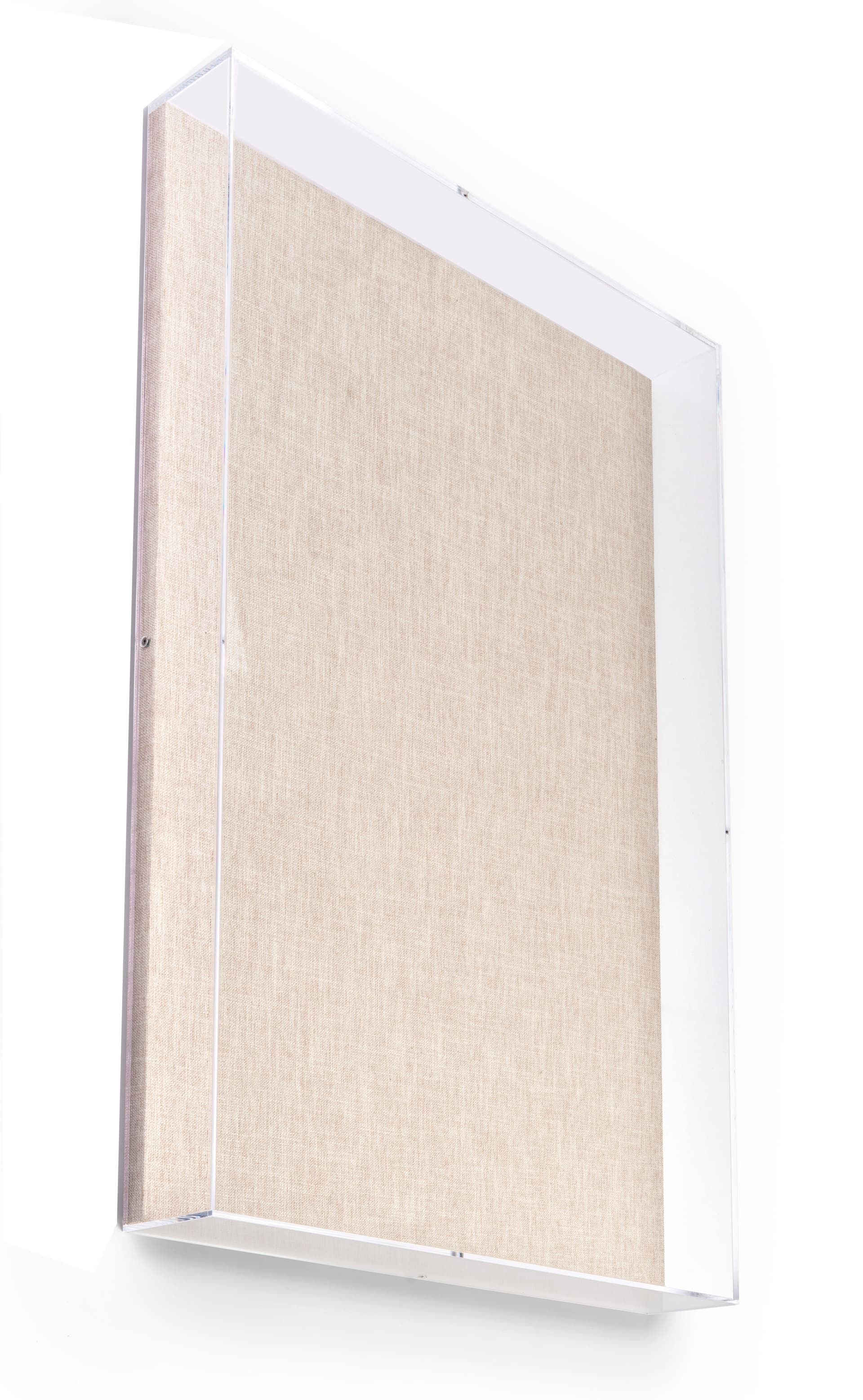 Oversized Fabric Back Wall Display Frame with Antiques Under Cover