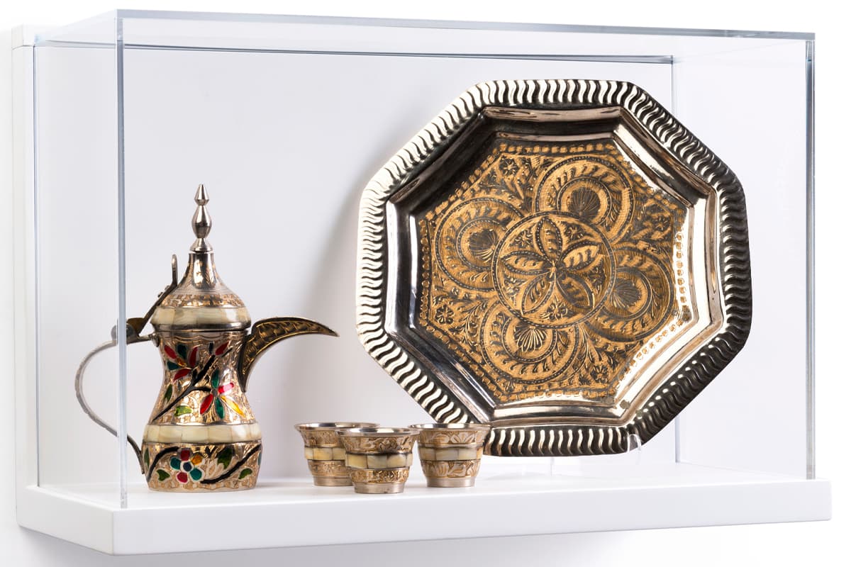 Artifacts Inside Museum Style Wall Mount Display Box