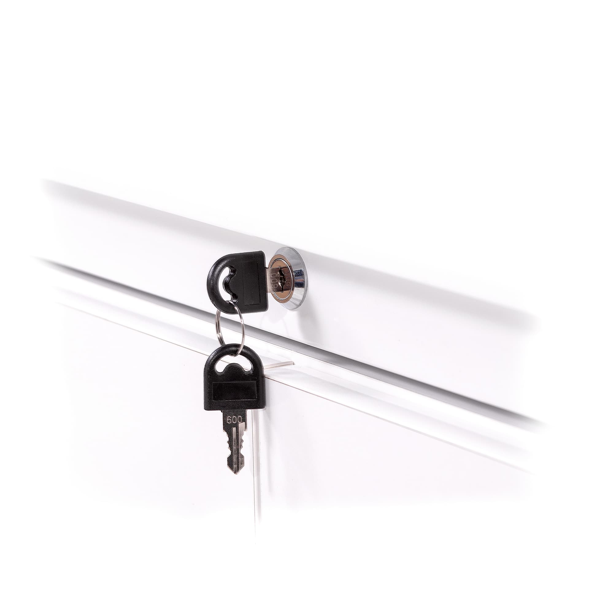 Full vision display case with lock