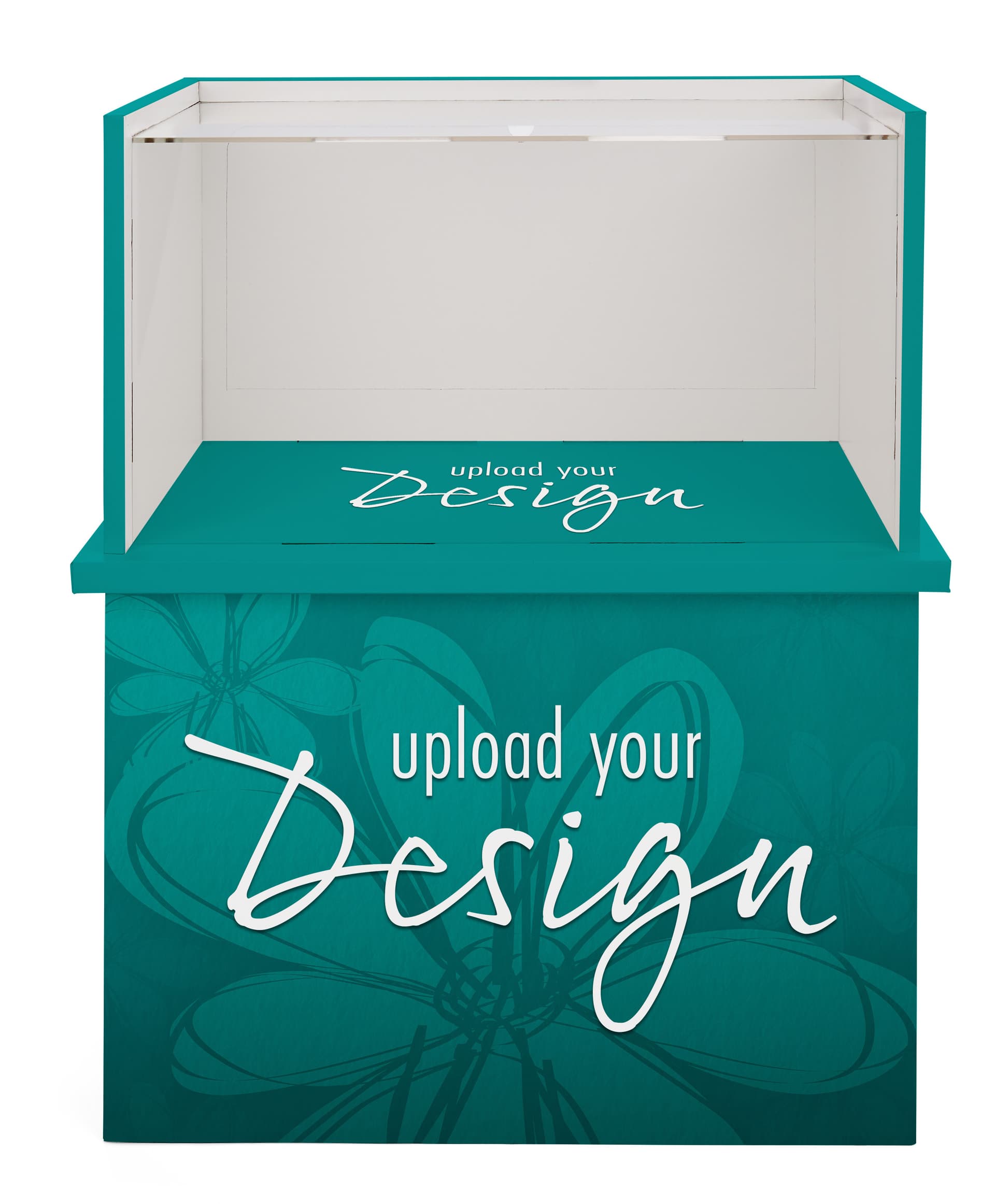 Portable acrylic display counter with graphics for personalized design