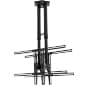 Ceiling TV Mount for 2 Screens 32” to 65”, Double Sided, Height Adjust & Tilt - Black