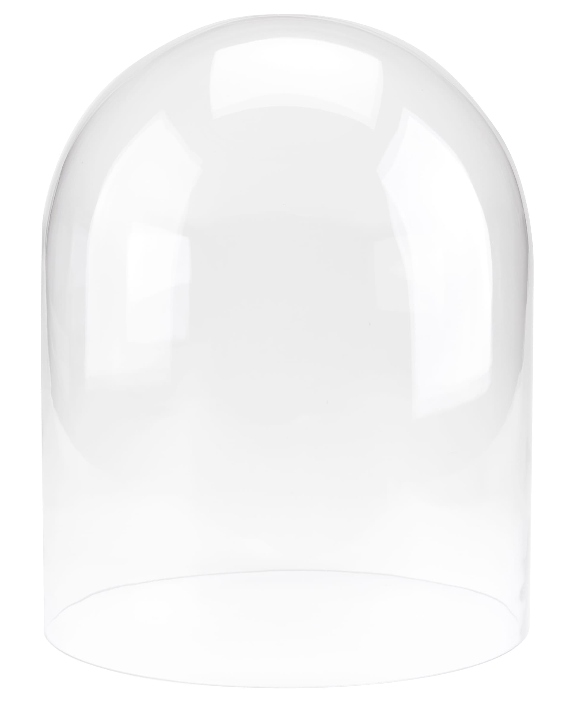 Baseless glass display cloche with 12 inch diameter 