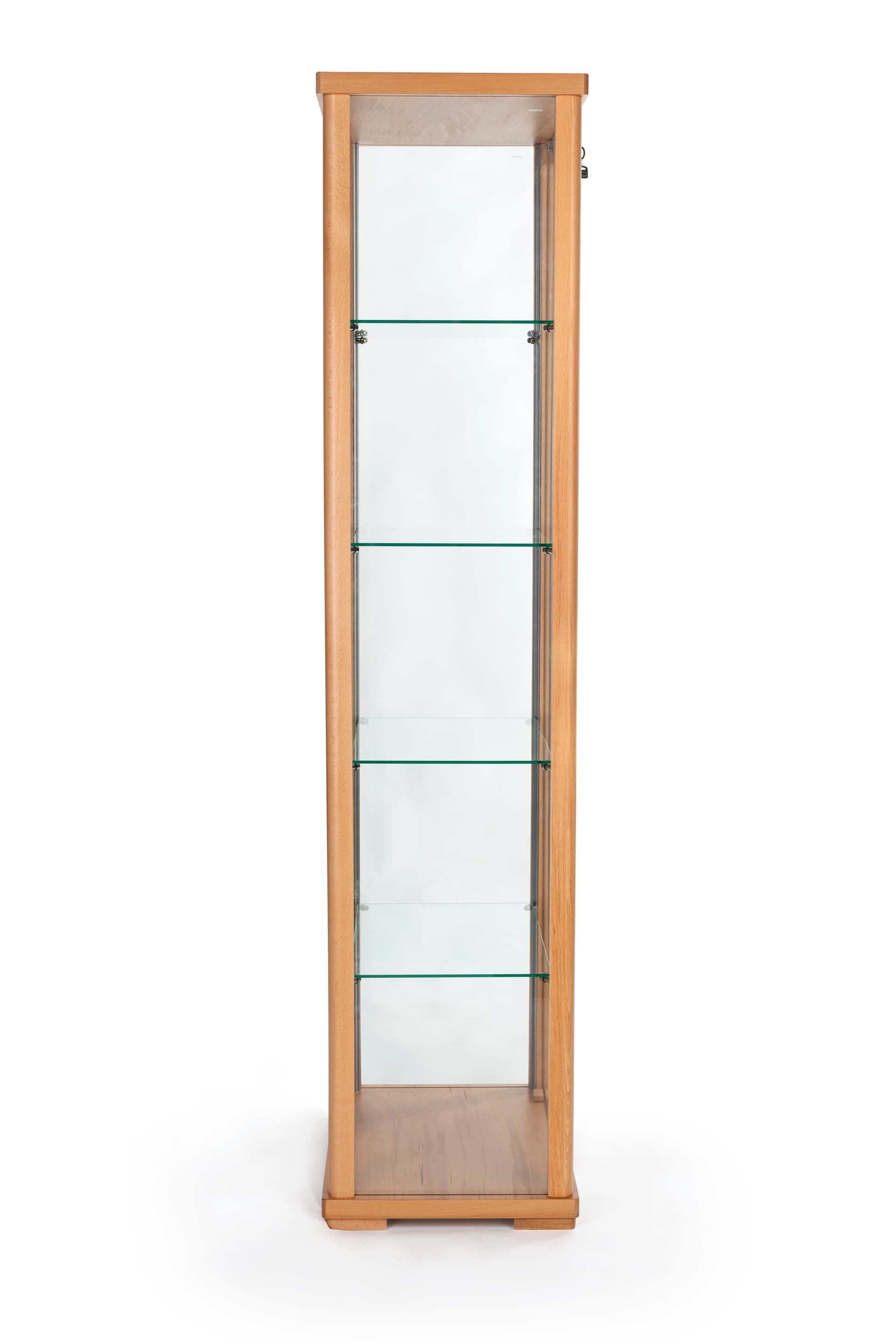 4-tier glass curio cabinet display
