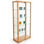Glass Display Case, Adjustable Shelves, Locking, Ships Unassembled - Wooden