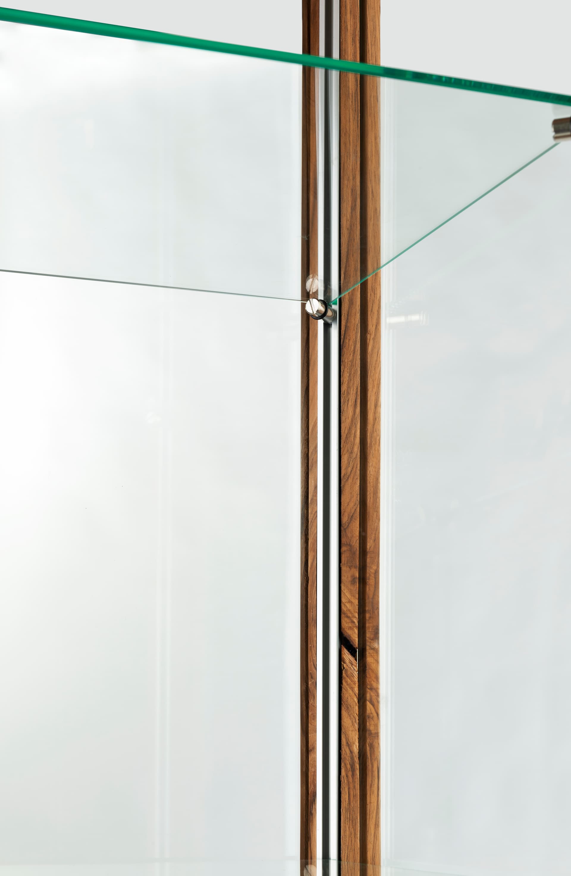4-shelf glass curio cabinet with adjustable tiers