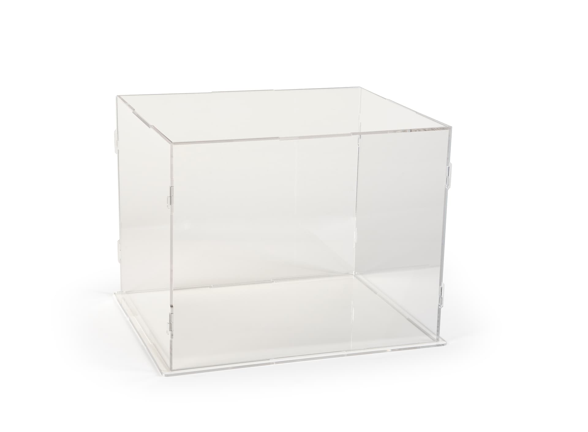 Large clear display riser case with acrylic construction