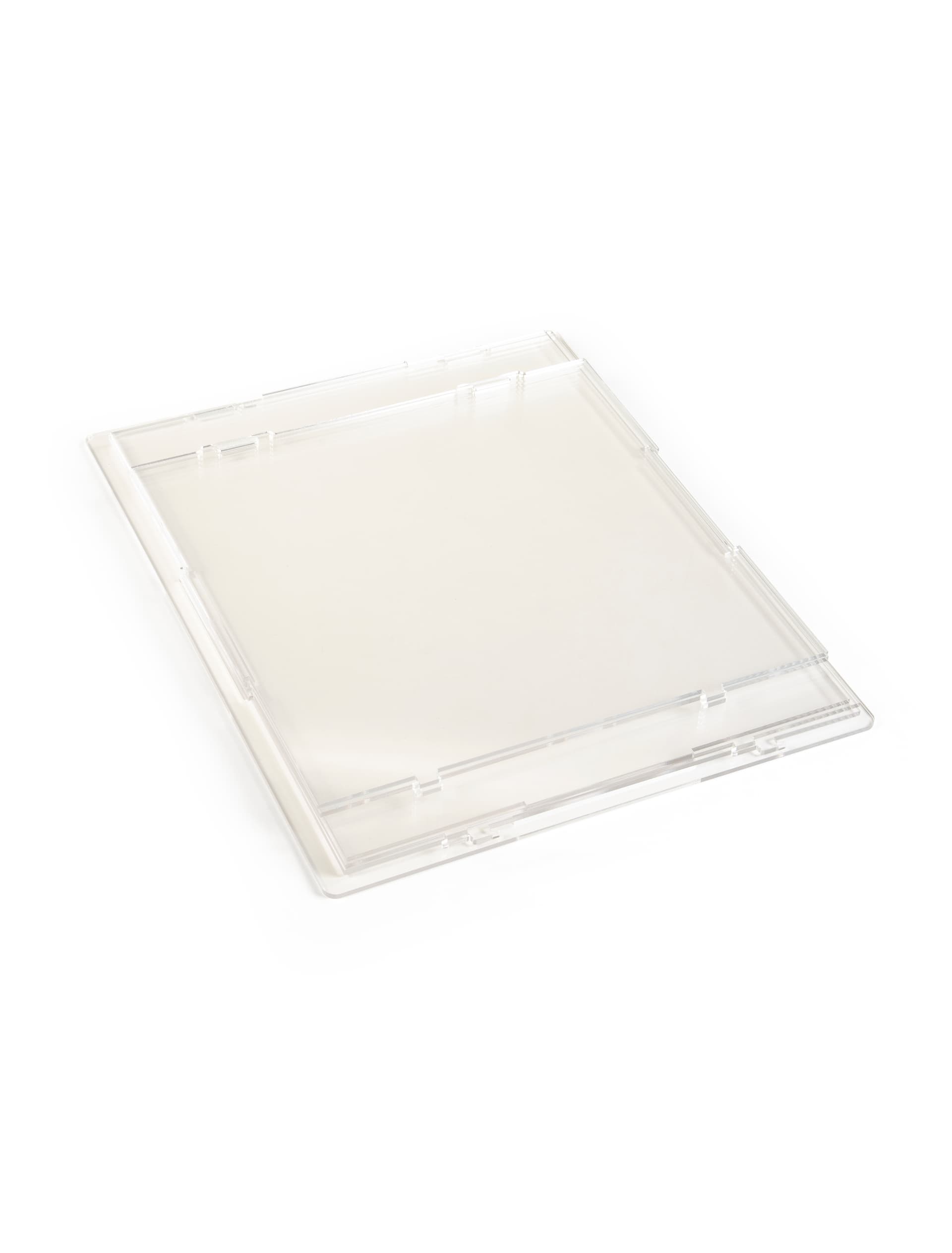 Flat pack large clear display riser case