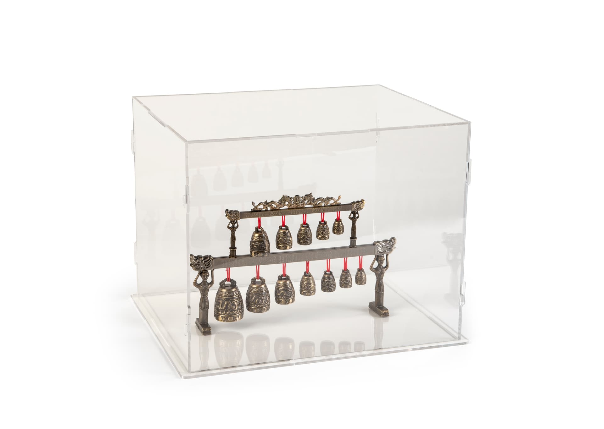 Collapsible large clear display riser case
