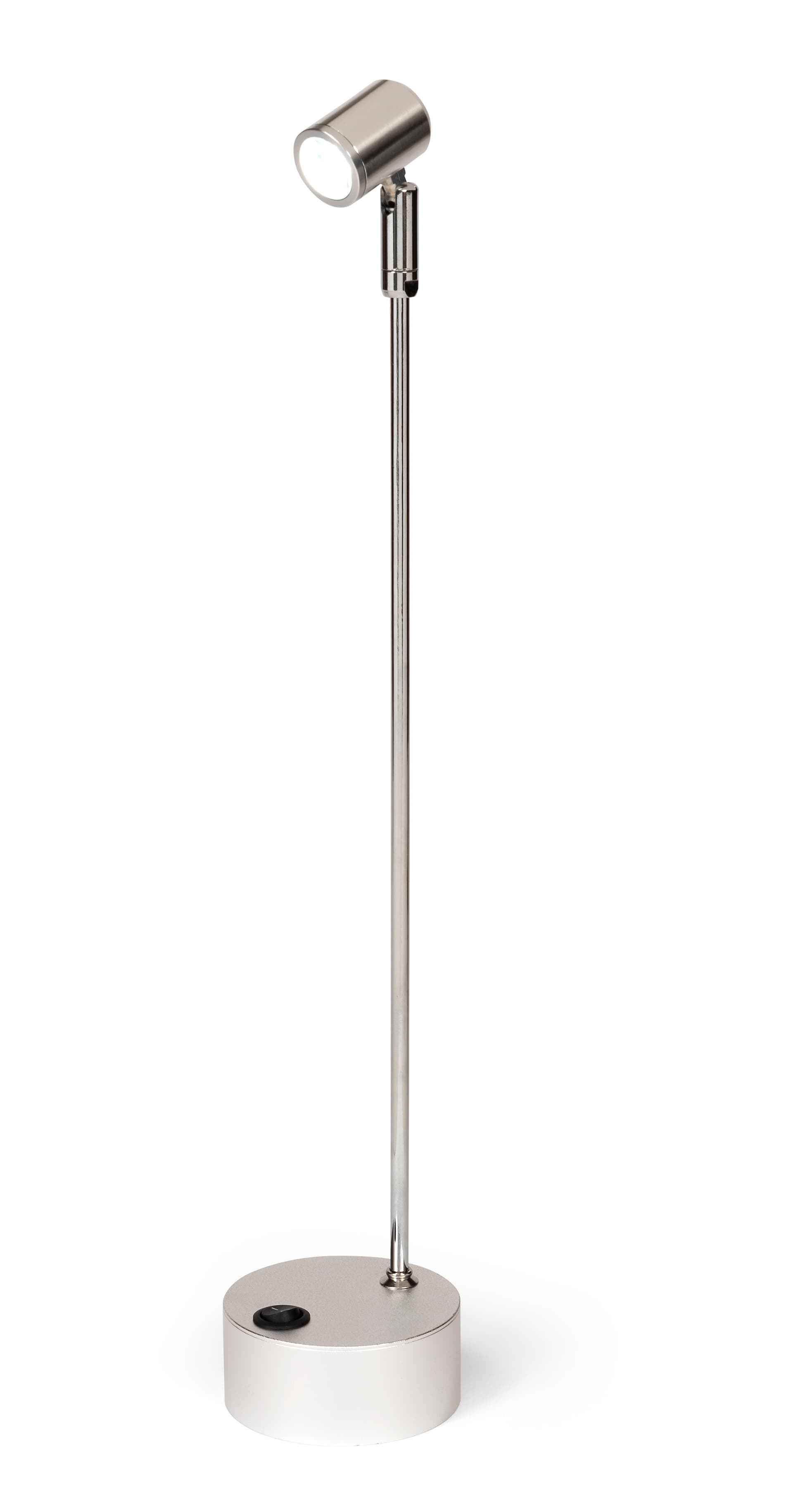Aluminum display case spotlights