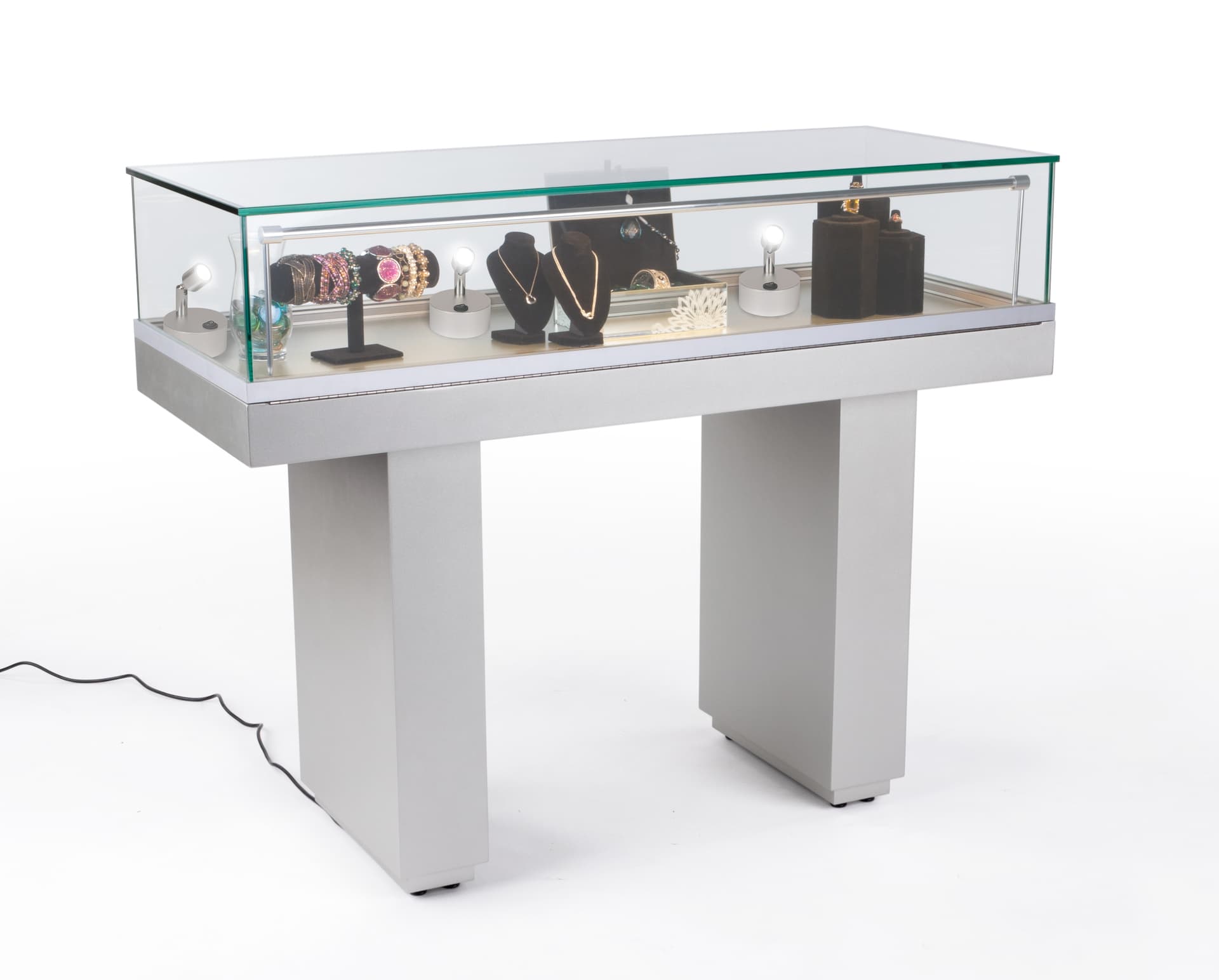 Display case spotlights are easily portable