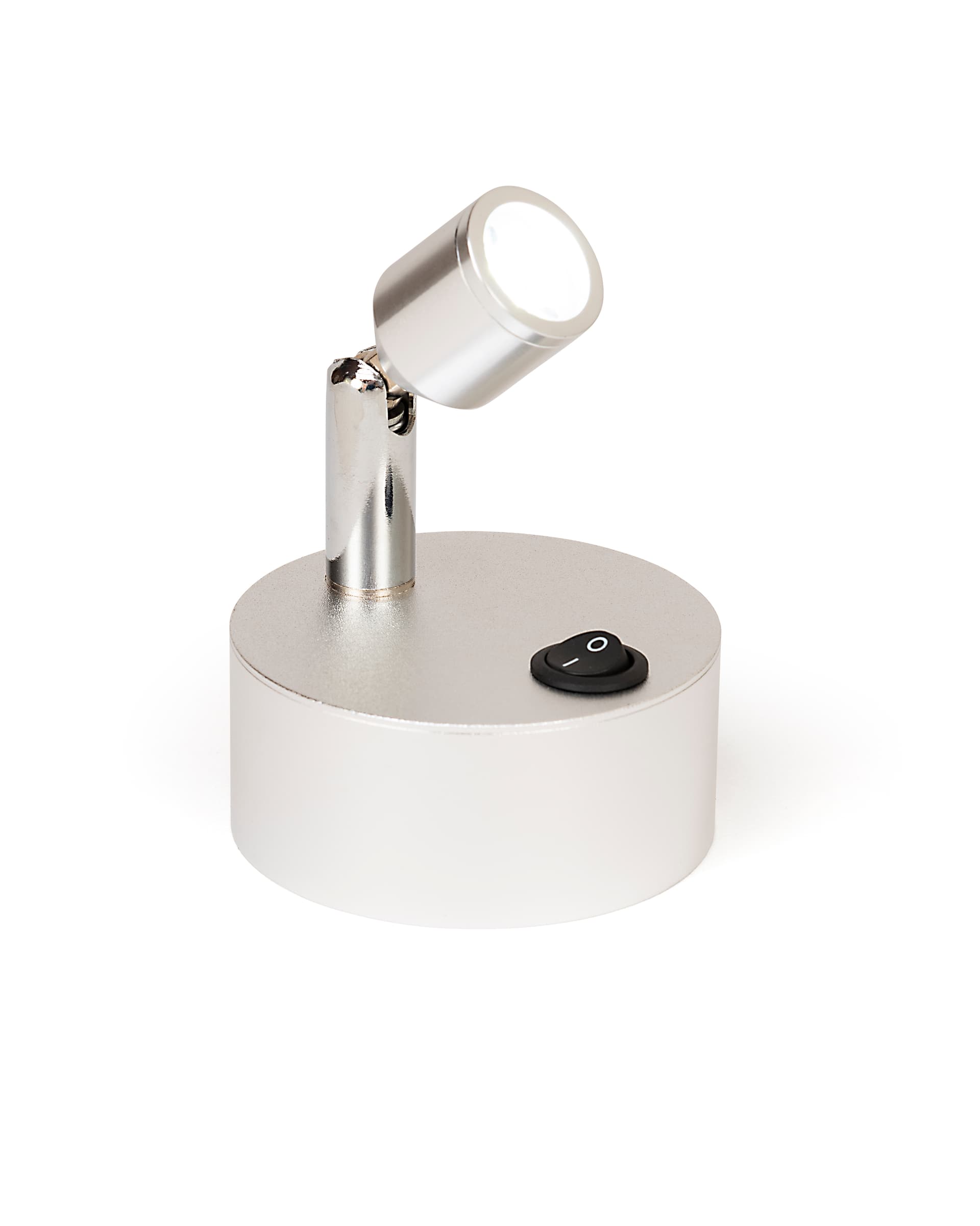 Silver finish display case spotlights 