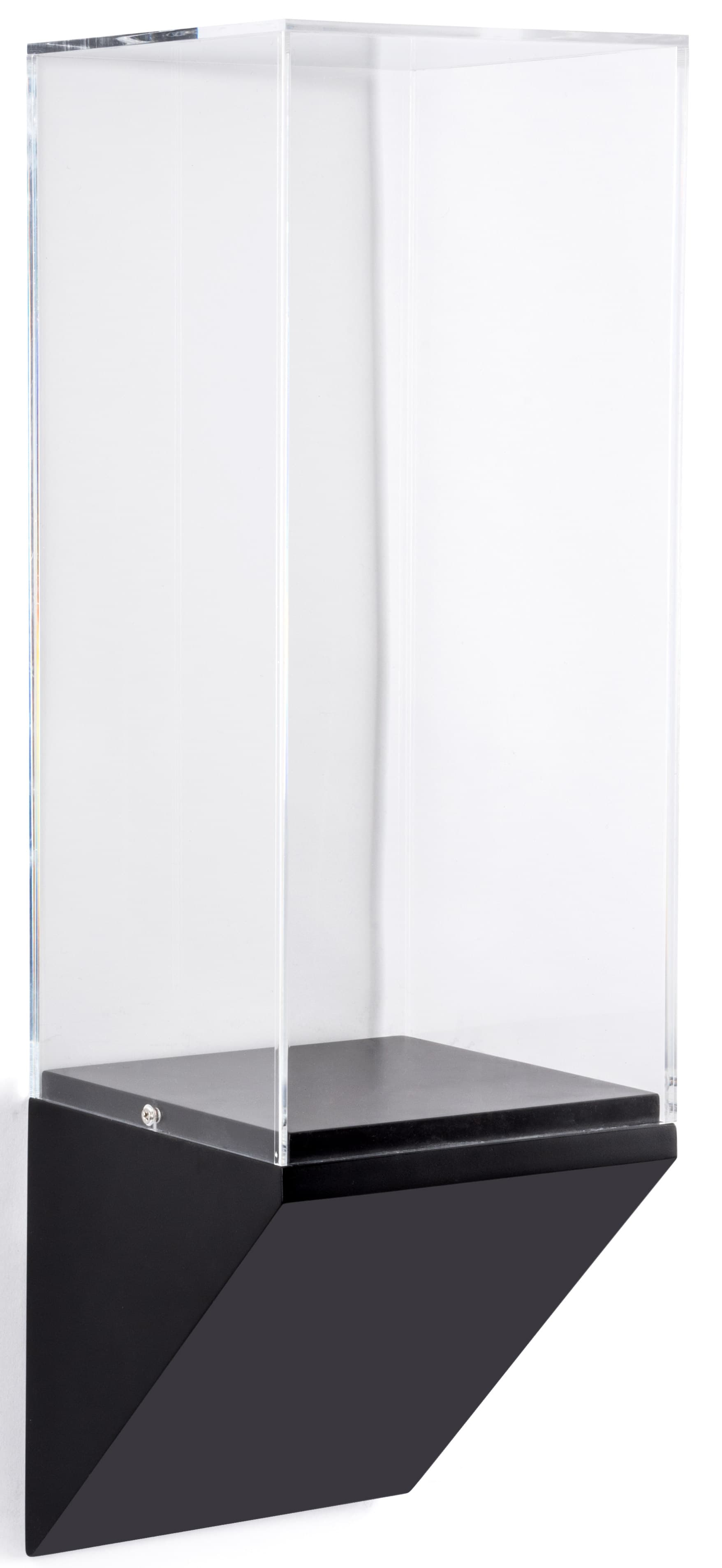 Wedge pedestal gallery wall display with 8" x 18" of exhibit space