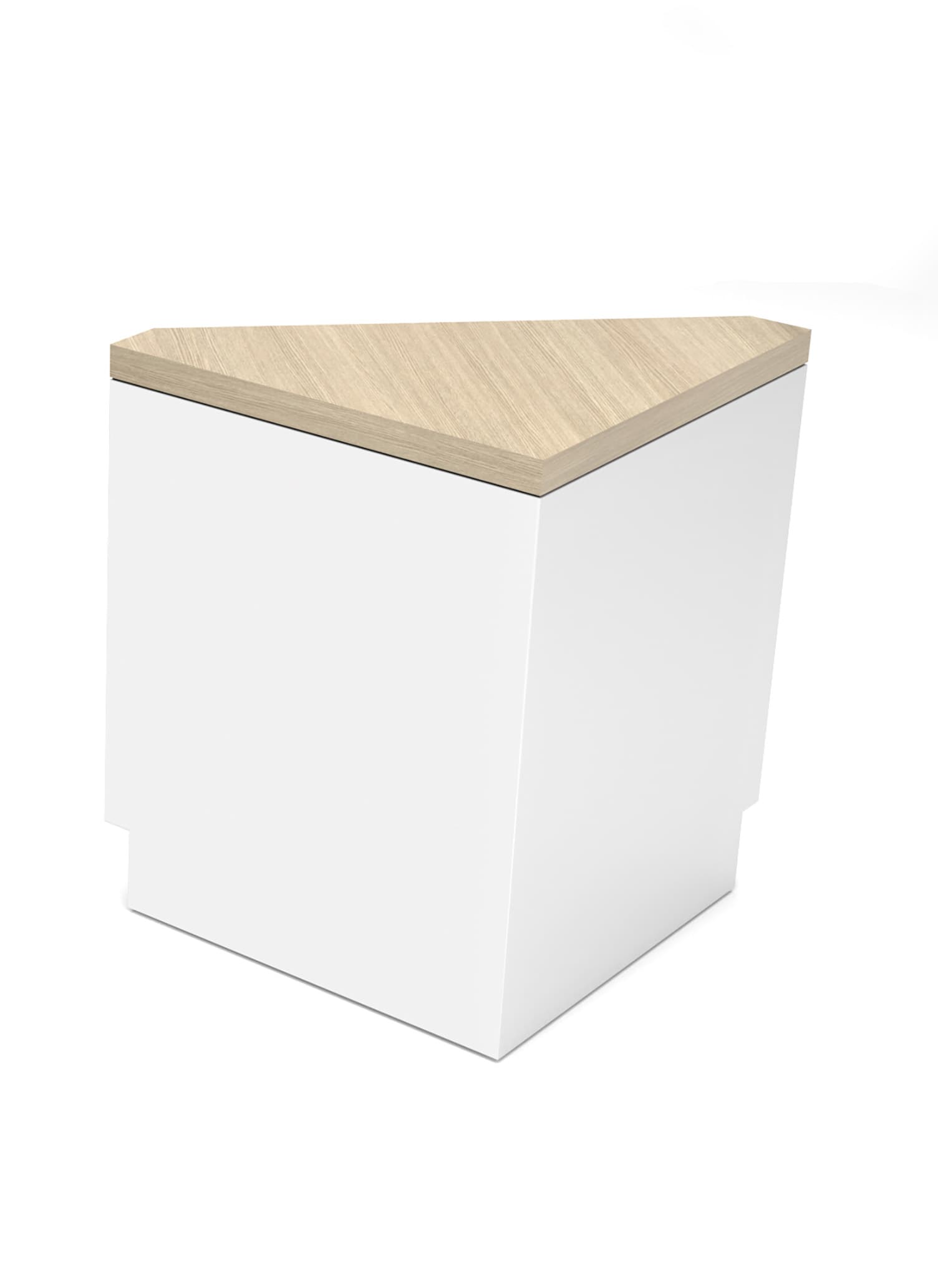 Corner retail counter in white