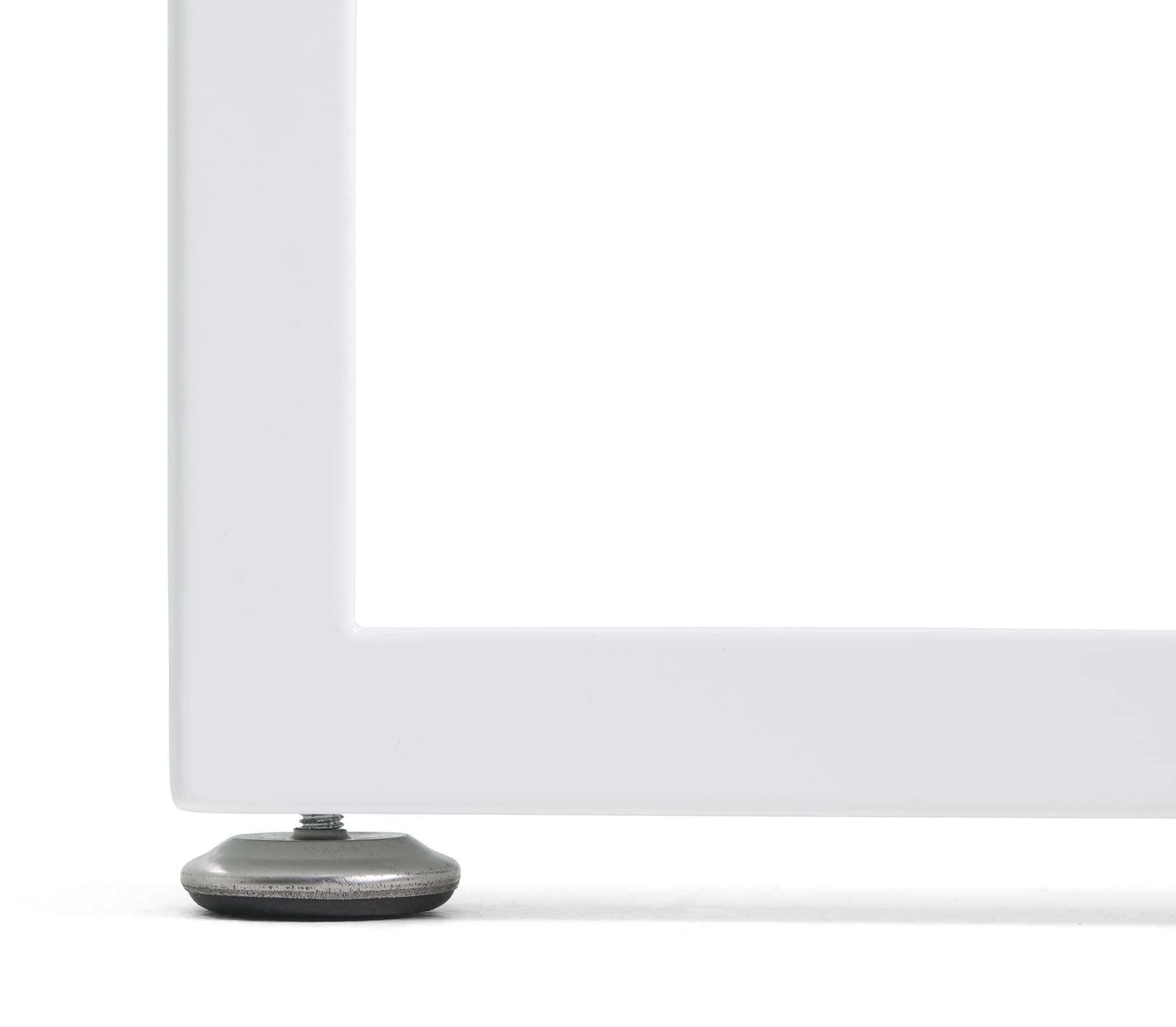 Interactive touch screen table with adjustable leveling feet