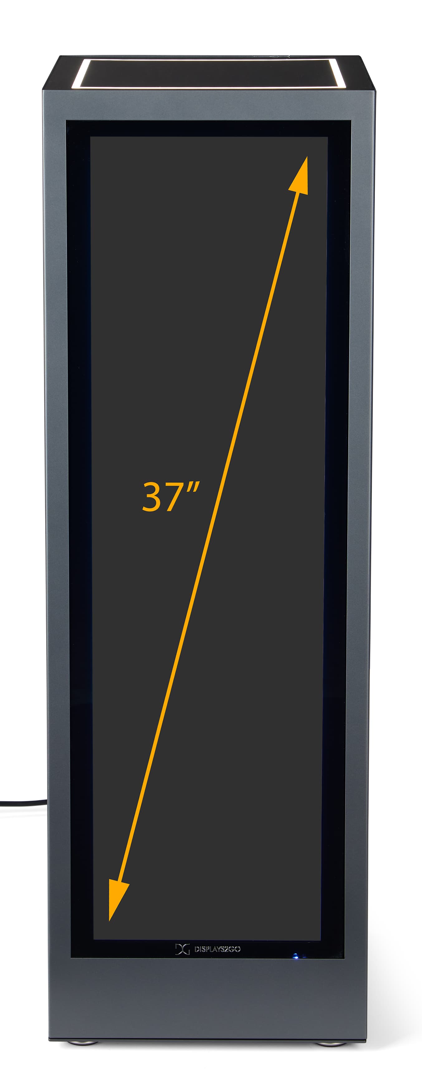 Pedestal display with digital sign and 37" LCD screen