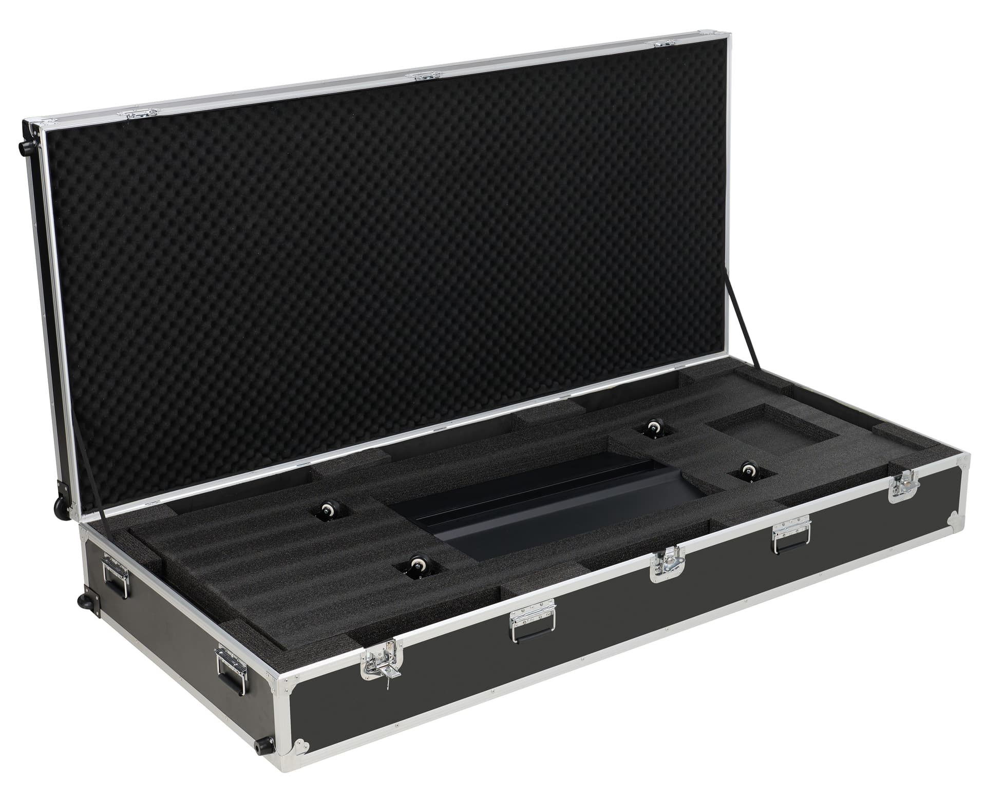 Storage case for floor standing digital signage with an internal depth of 24.60 inches