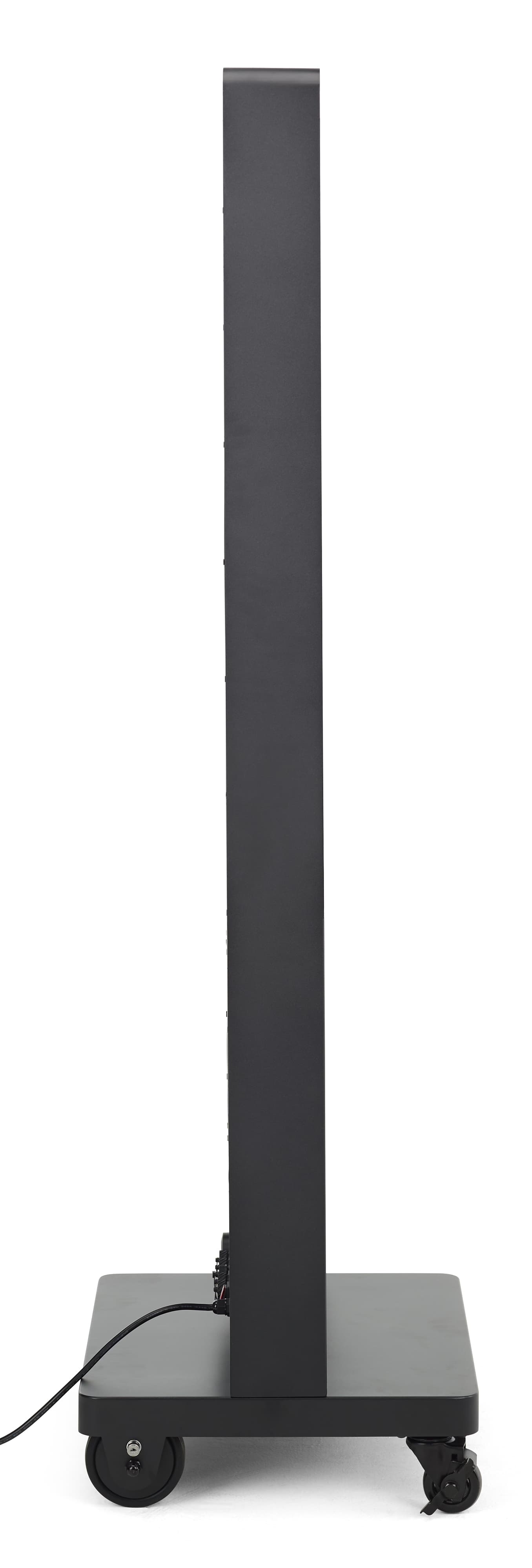 Outdoor digital sign showing the side of the unit at a thickness of 15.7 inches