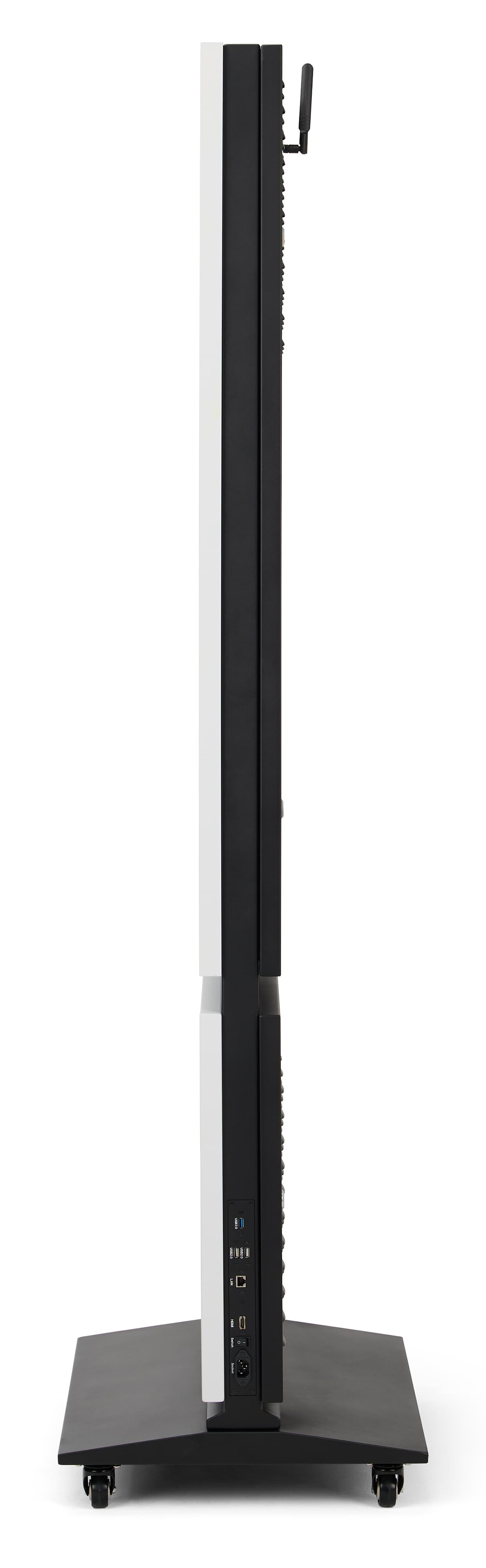 Interactive video kiosk with a sleek thickness of 4.5 inches