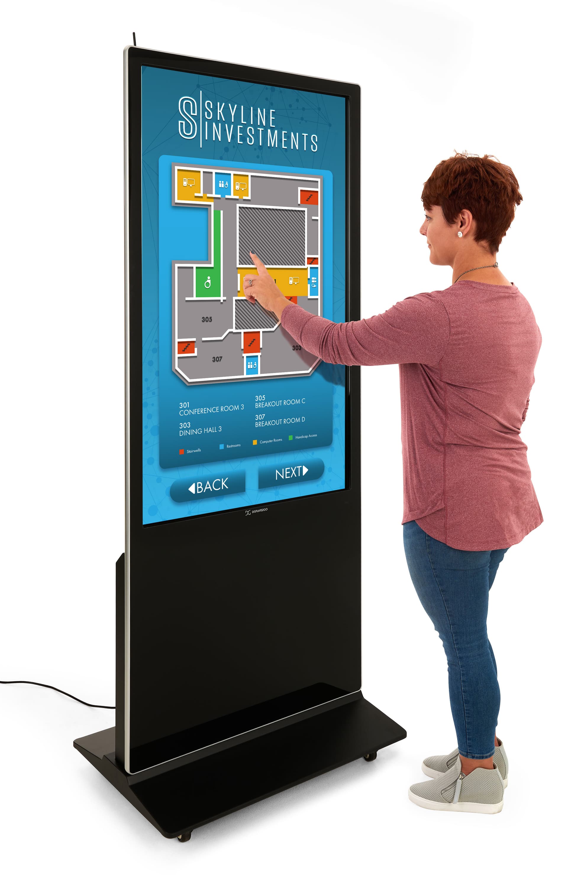 Advertising Multimedia Kiosk with 100 lbs.