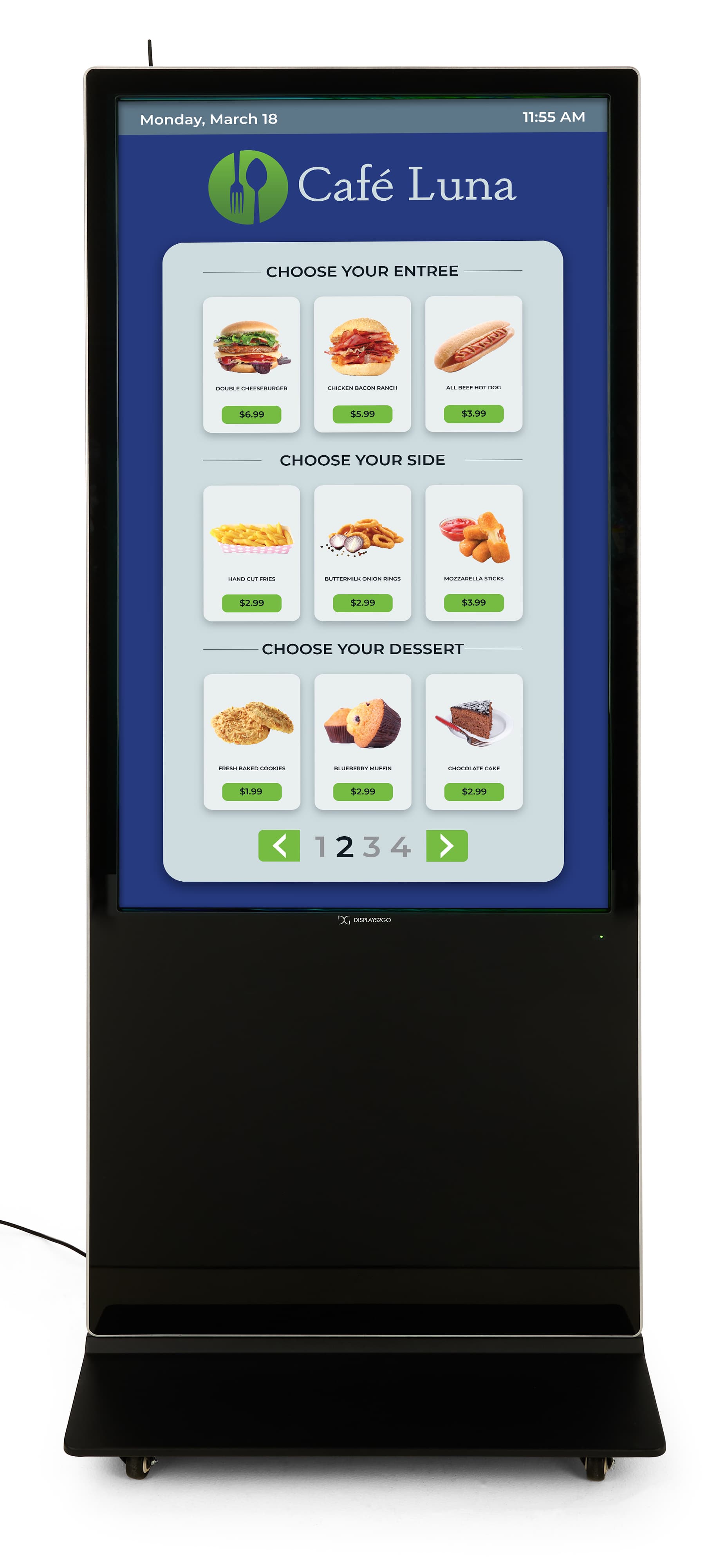 Advertising multimedia kiosk with touch screen display