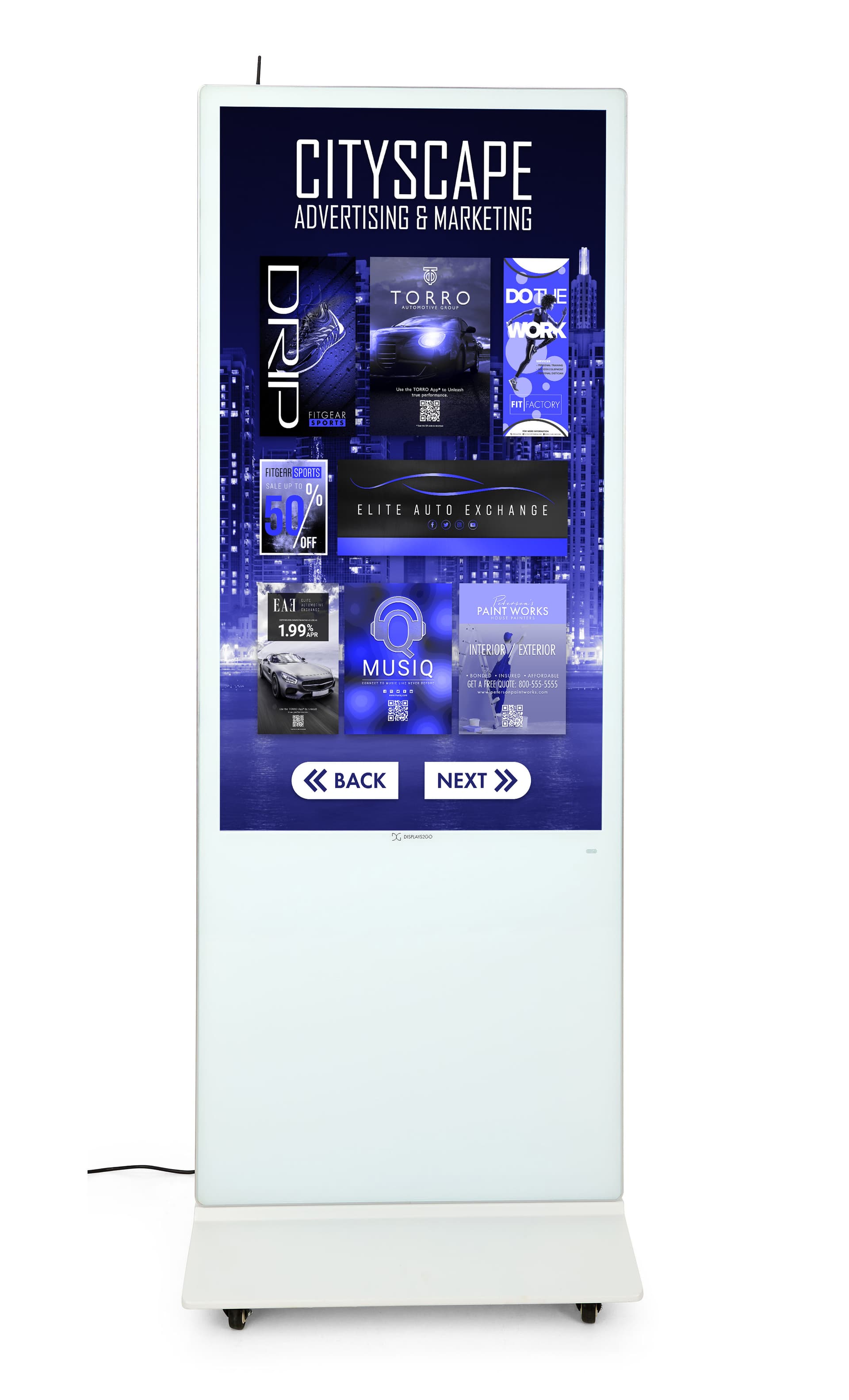 Advertising Multimedia Kiosk with 10pt IR Touchscreen 