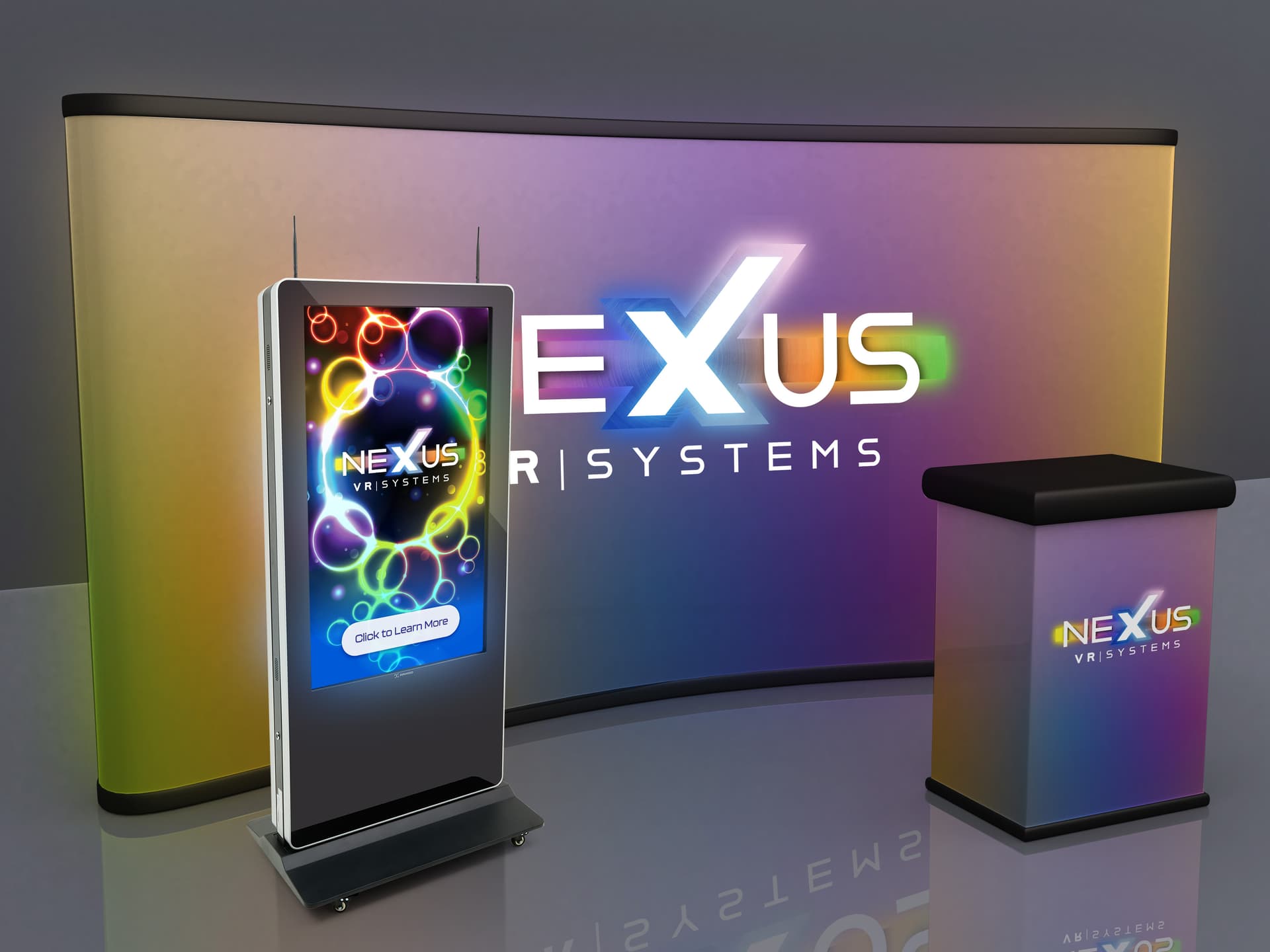 Double-sided digital vertical touchscreen kiosk with tempered glass