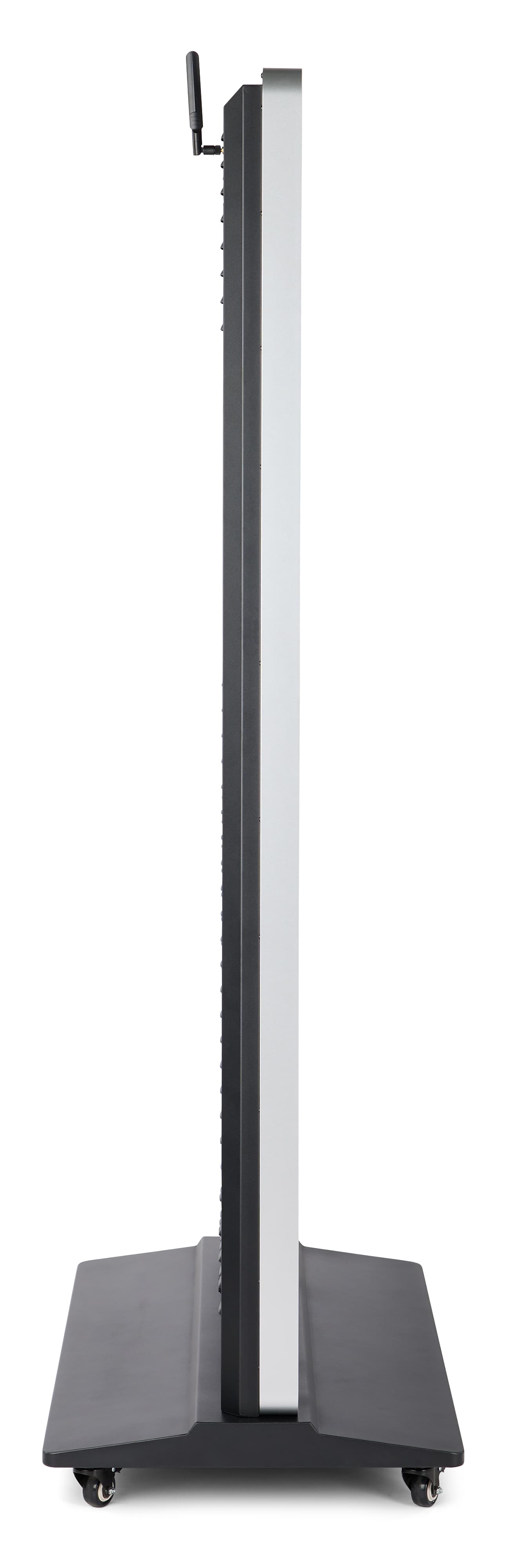 Digital display advertising floor stand with a slim depth of 3.15 inches