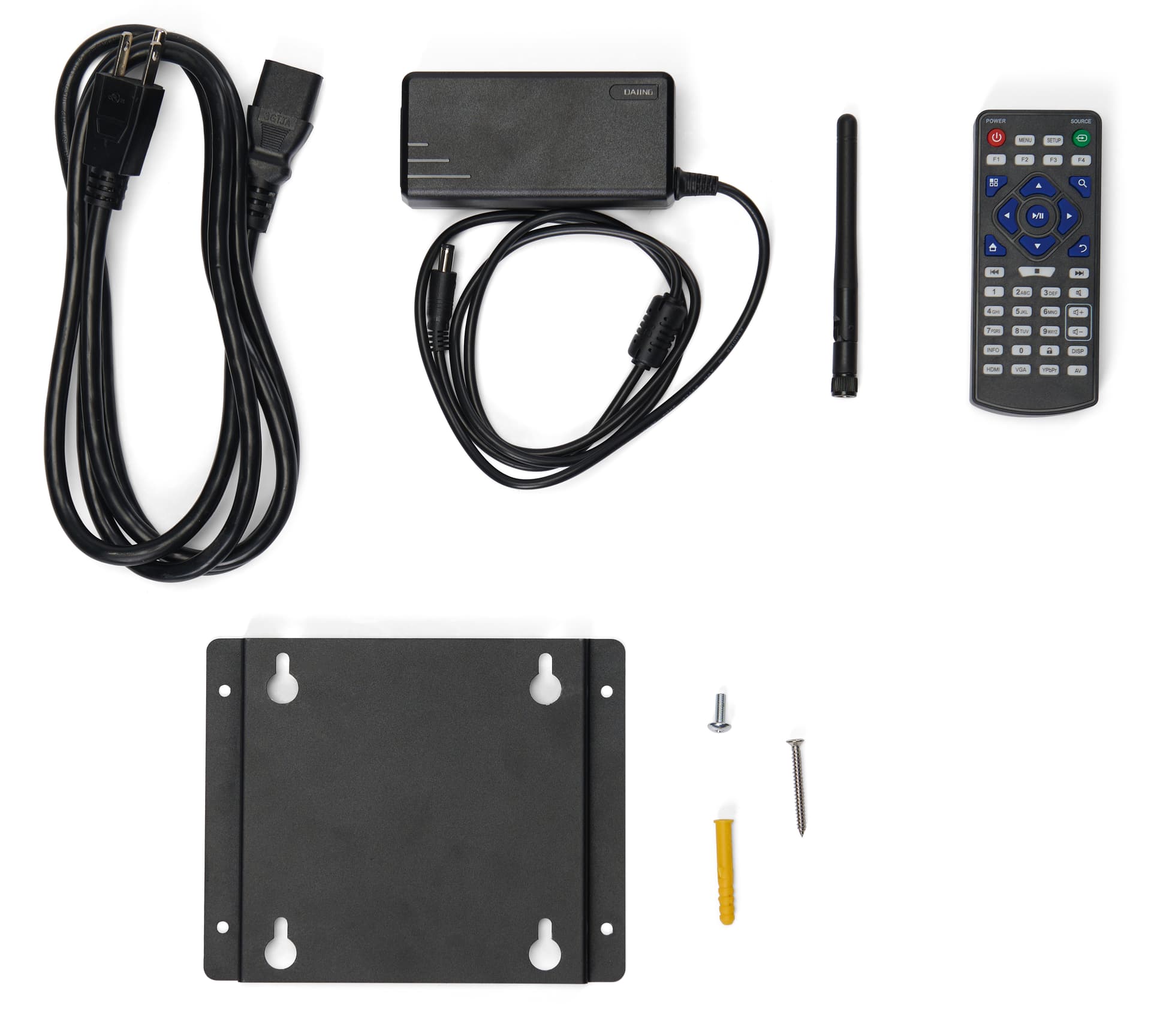 Commercial touch screen display with included kit for both floor standing and wall mounted versions
