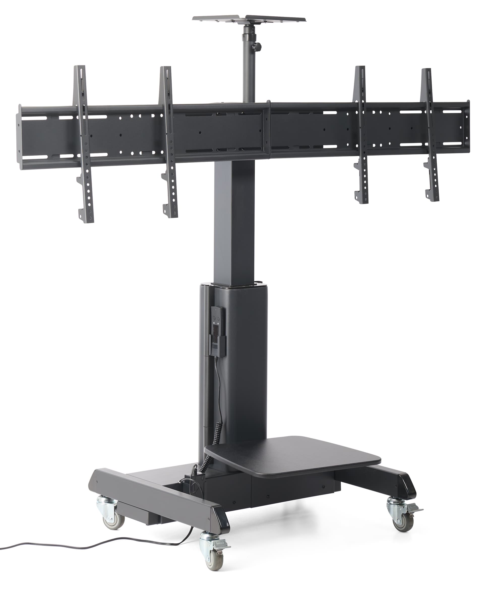 Motorized double screen floor standing with a vesa pattern of 800 by 600