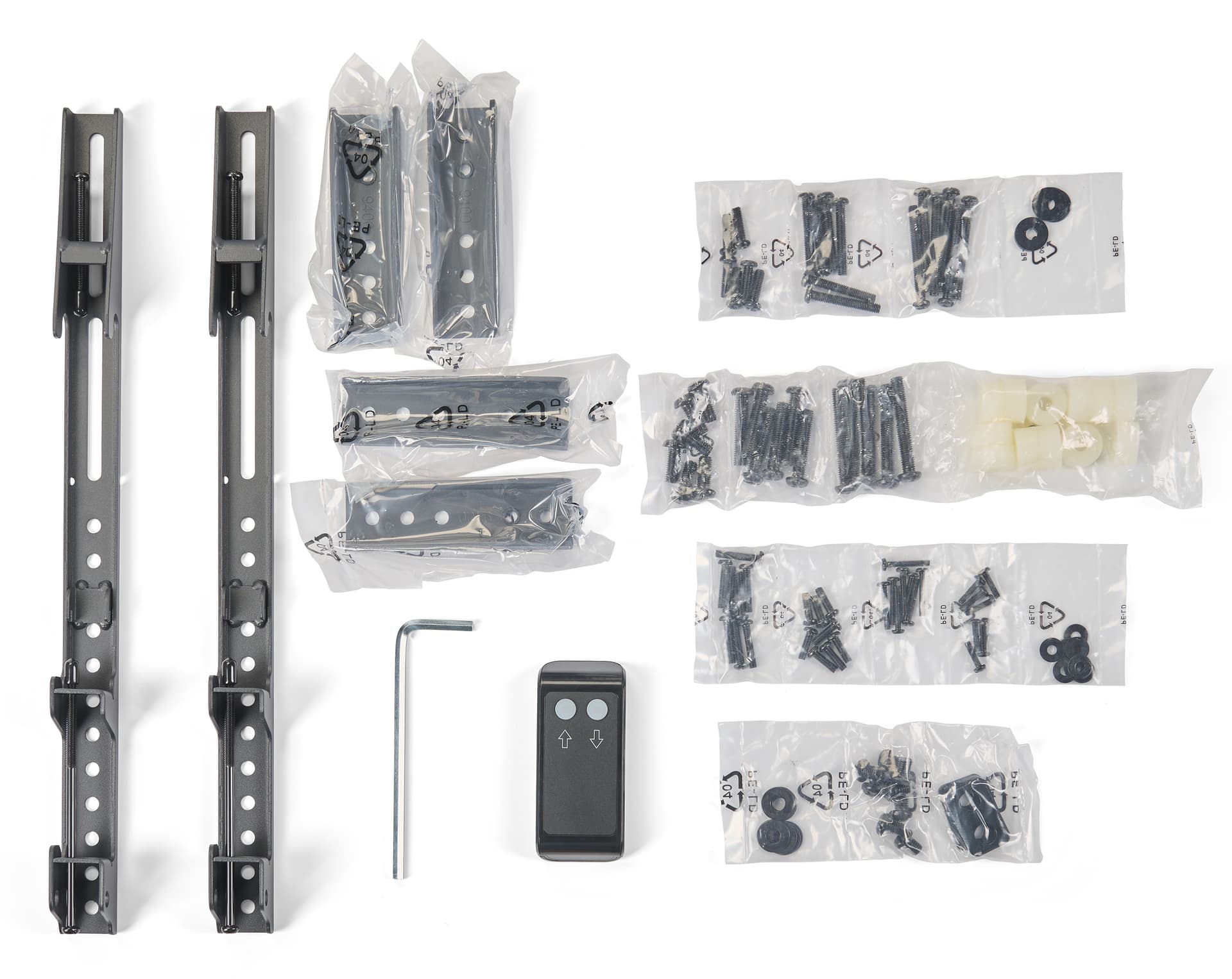 Motorized TV wall mount with included kit