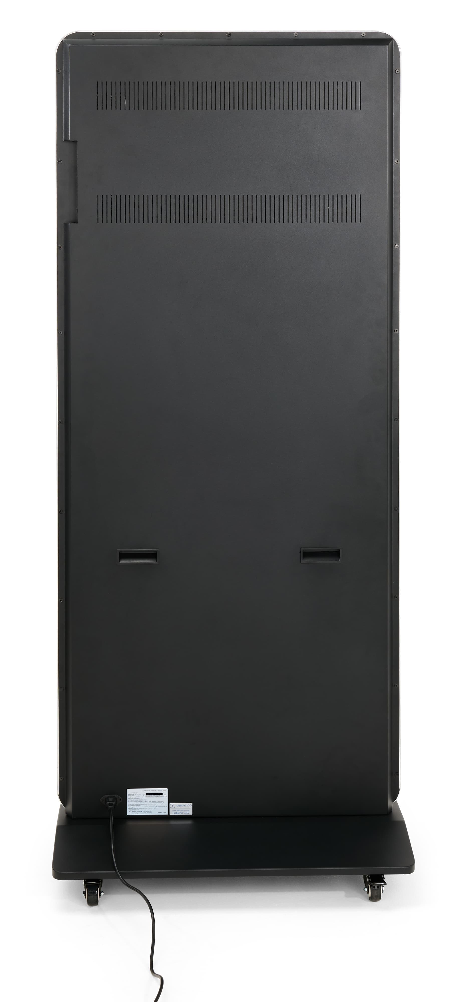 Digital brochure kiosk with rear handles