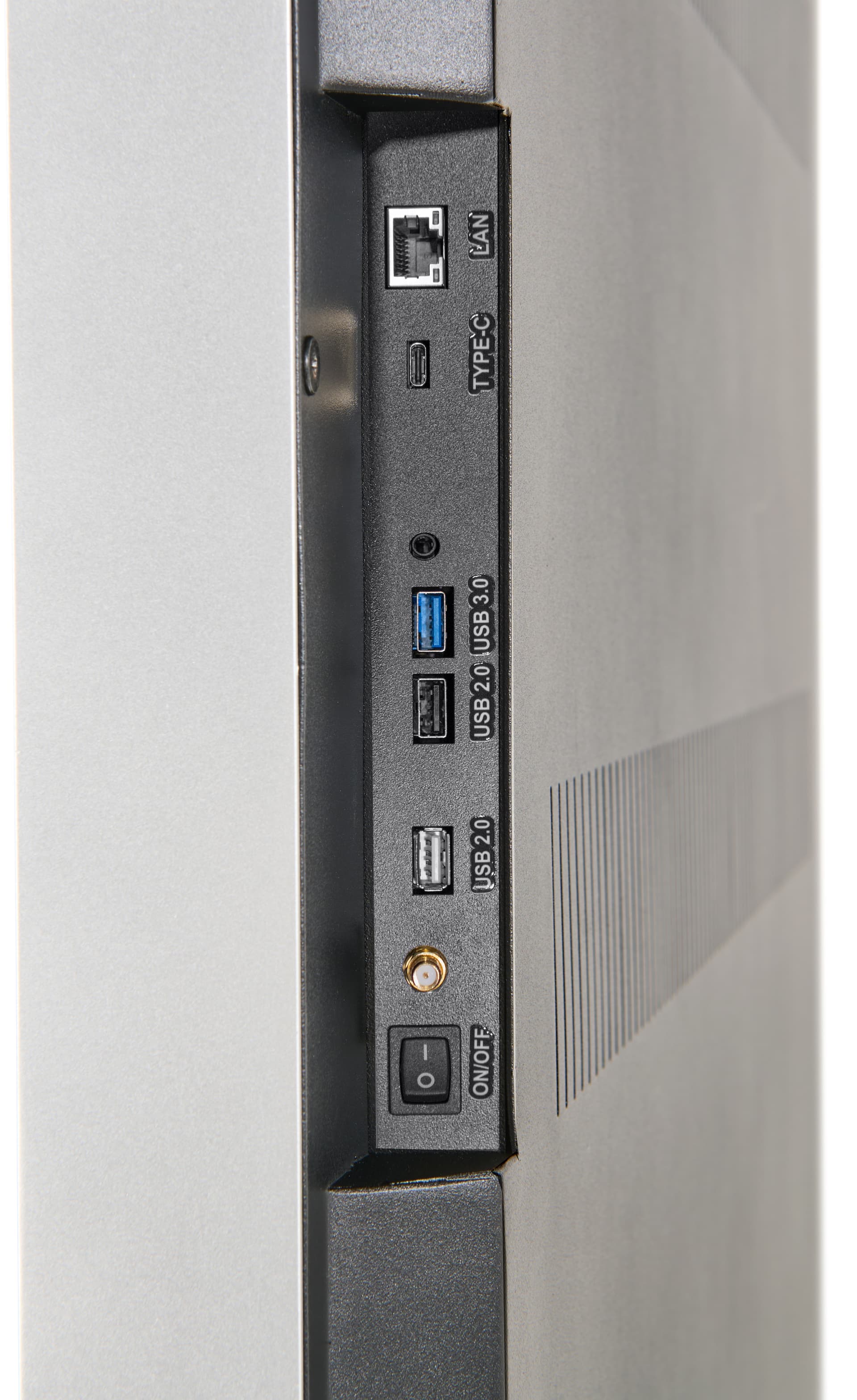Digital brochure kiosk with USB ports, HDMI port, and ethernet port