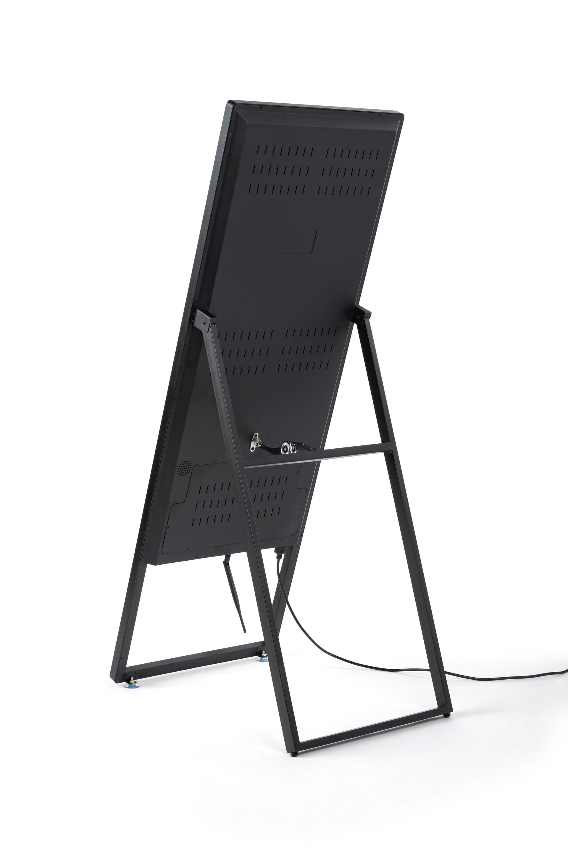 a frame digital sign with folding hinge