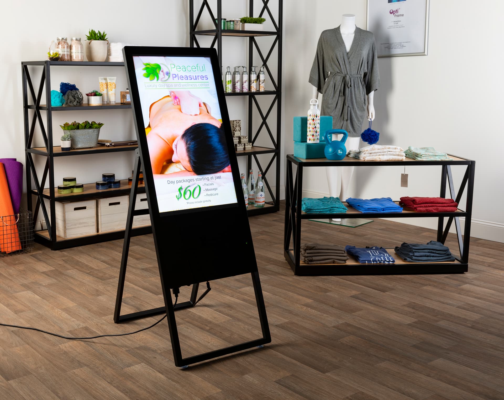 a frame digital sign to replace traditional signage