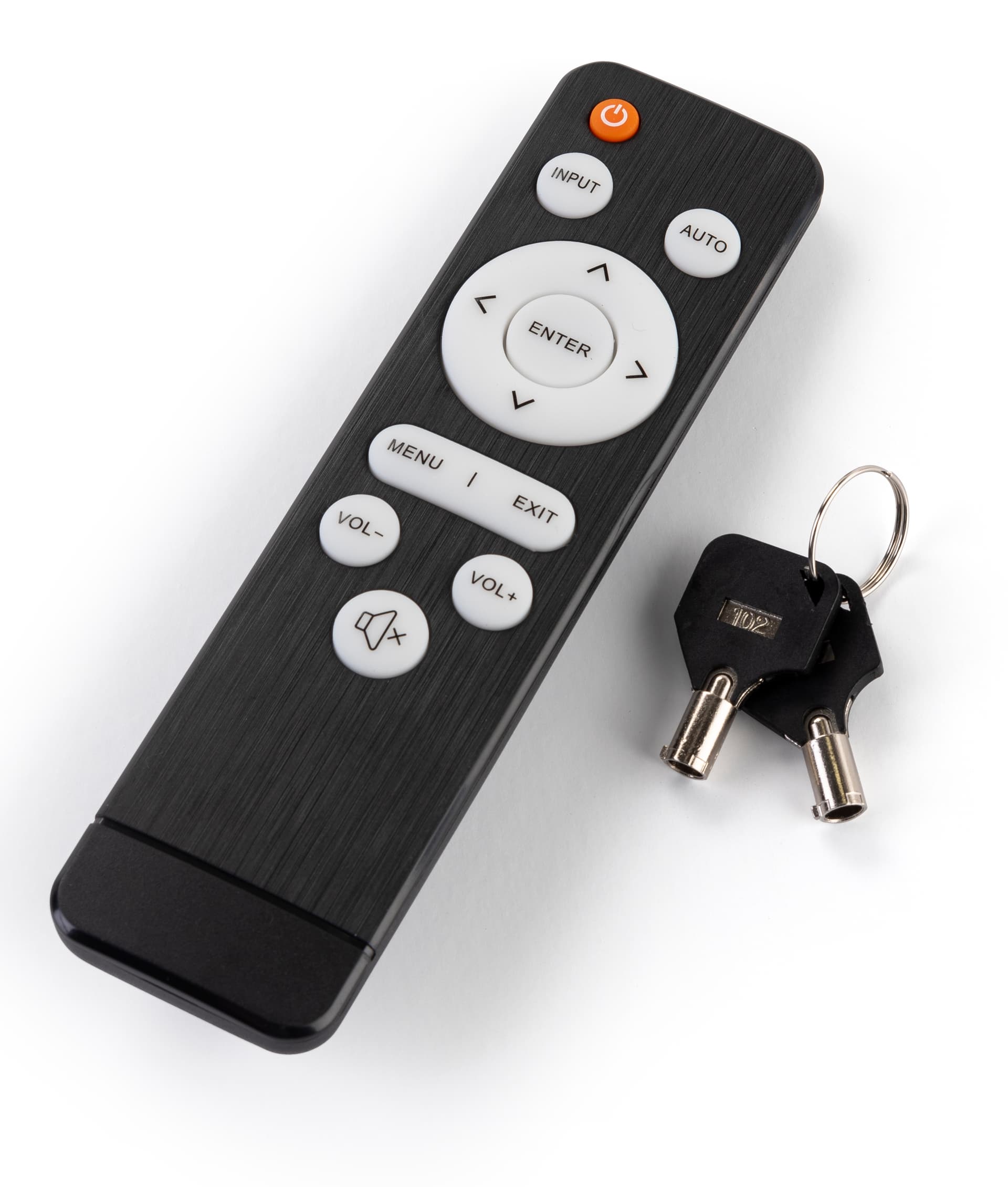 Touch screen interactive kiosk with camera includes remote and set of keys 