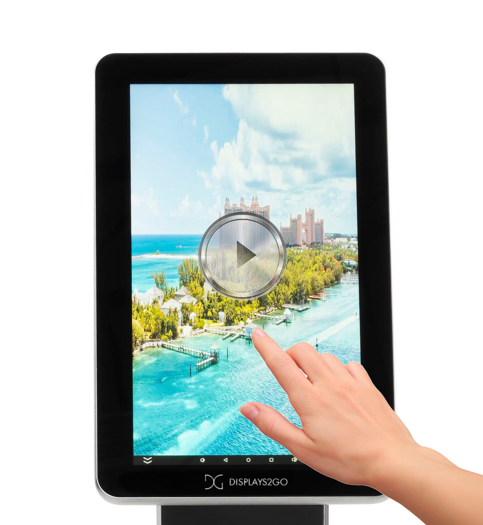 Touchscreen Pedestal reduces the need for external accessories