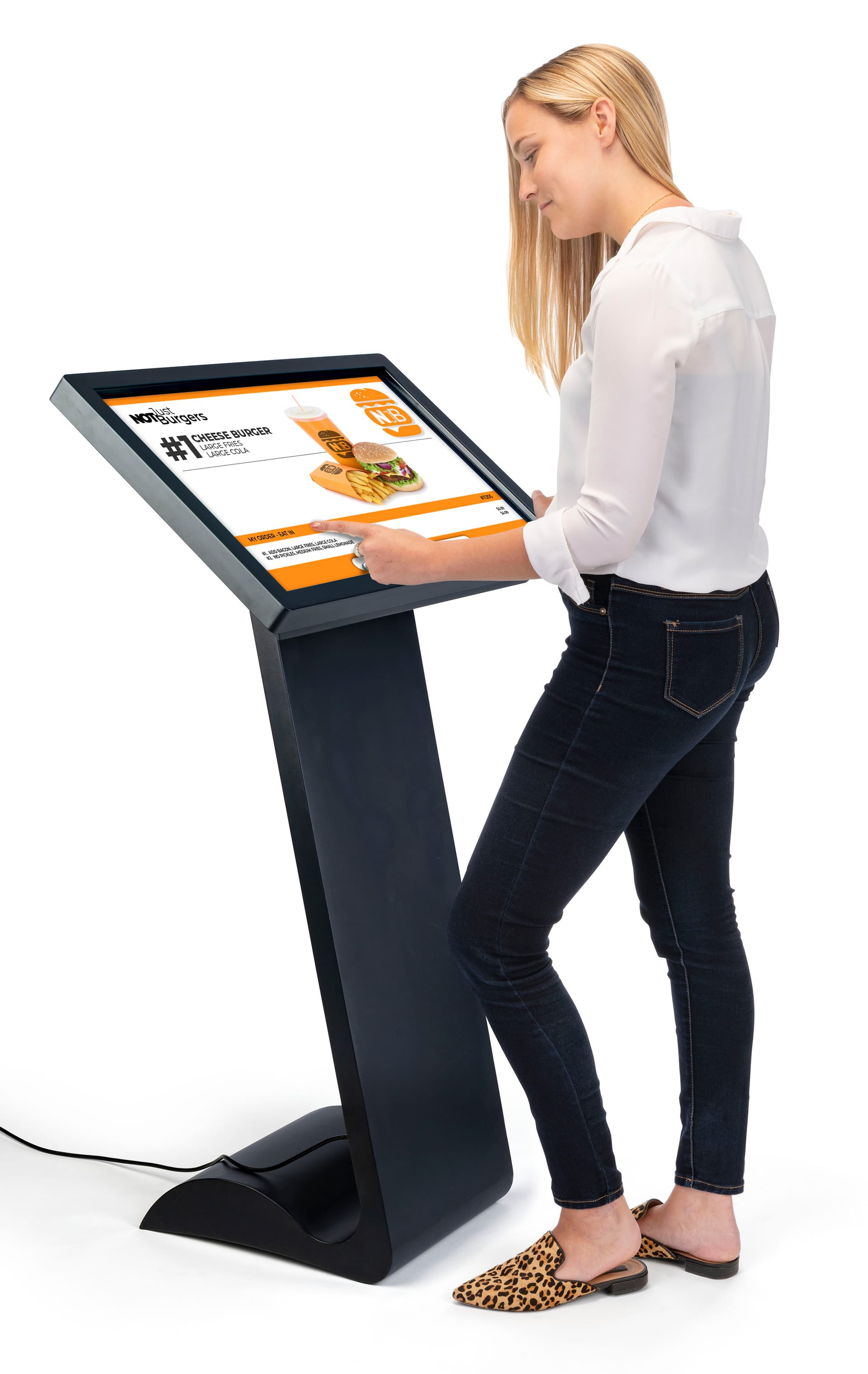 32" Horizontal Touch Screen Display Floor Stand with Pre-Loaded DiViEX app