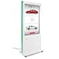 55" Touch Screen Kiosk w/ LED Edge-Lit Panel, 20pt IR, Android 11, Wheels - White