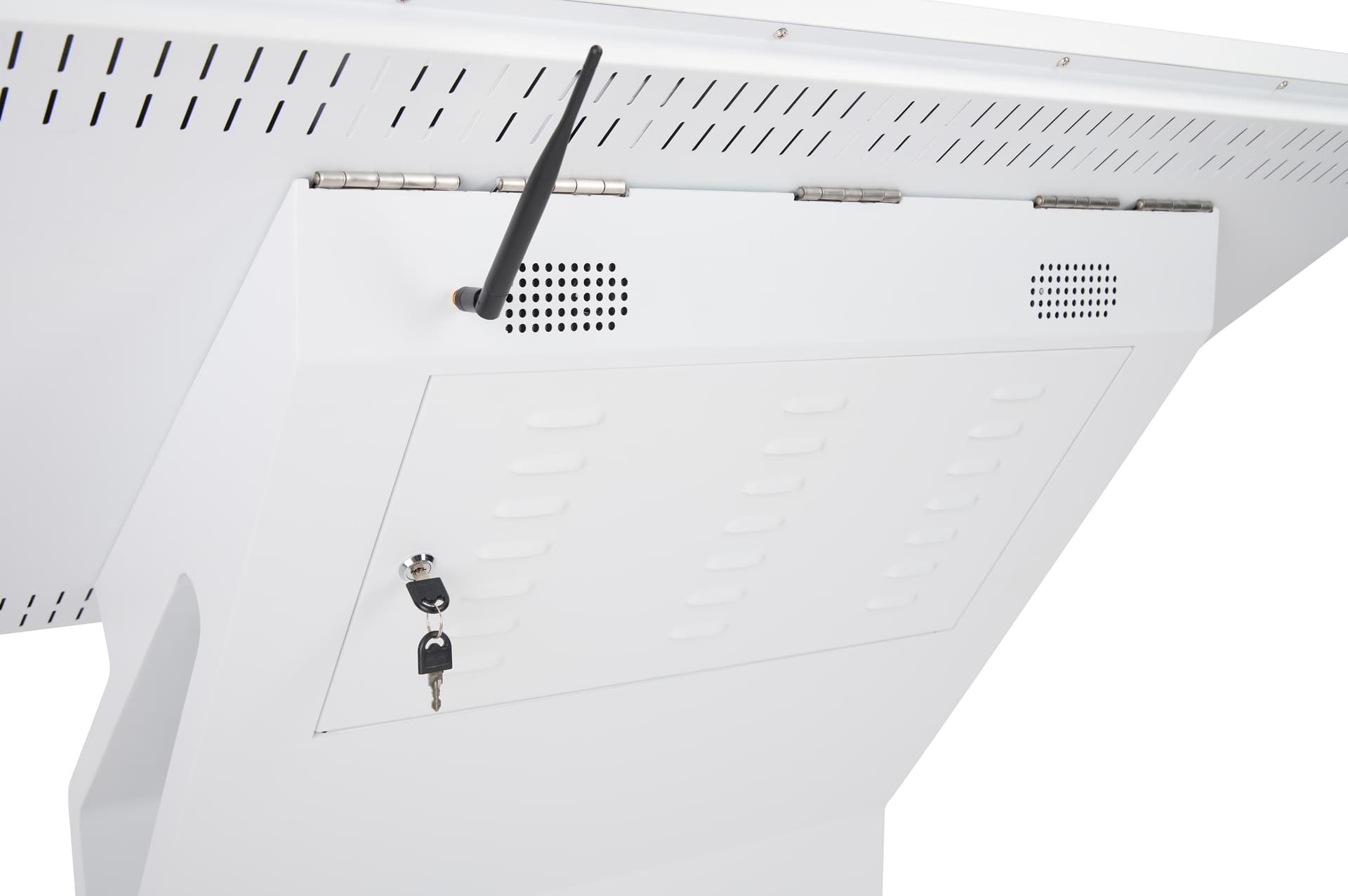 Adjustable Touch Screen Kiosk with Two Sets of Keys   