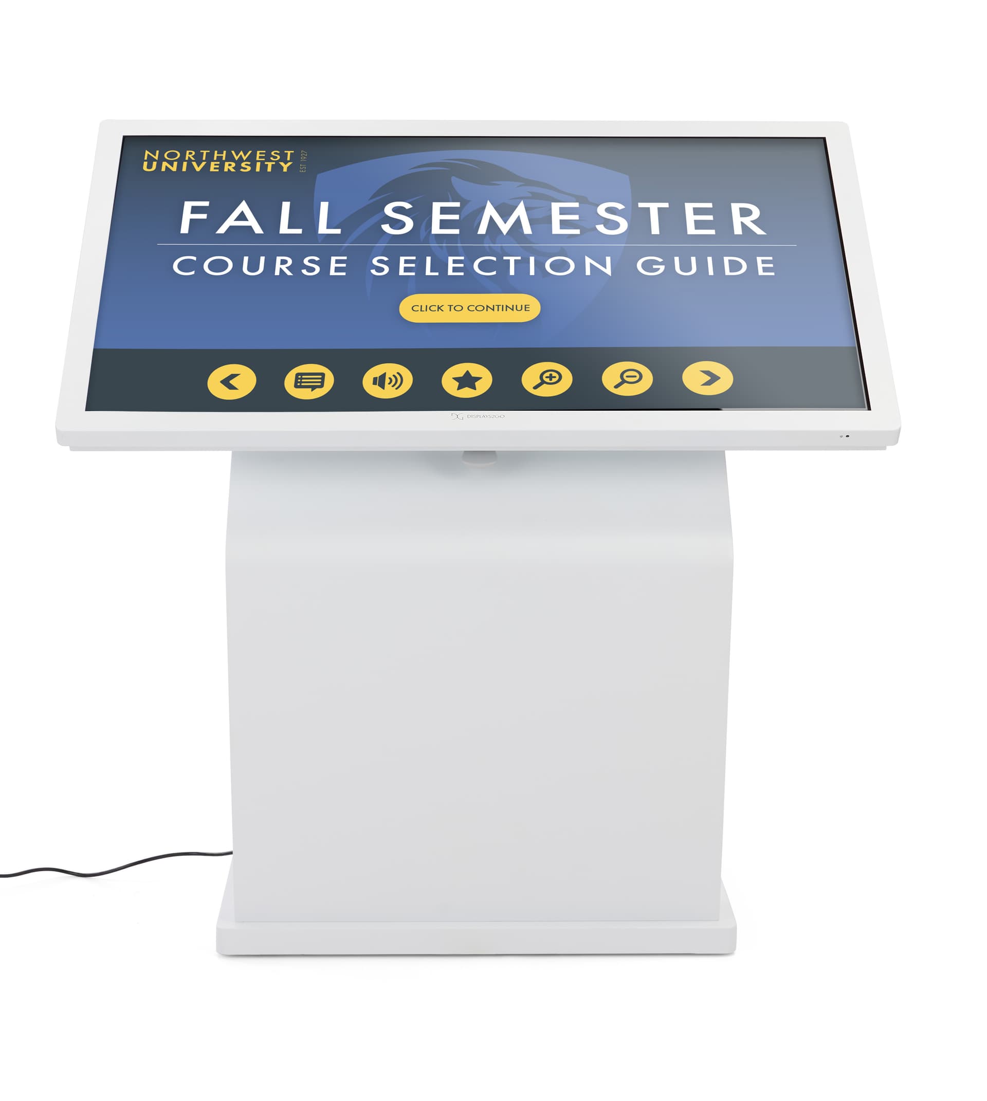 Adjustable Touch Screen Kiosk with 25° to 35° Screen adjustability 