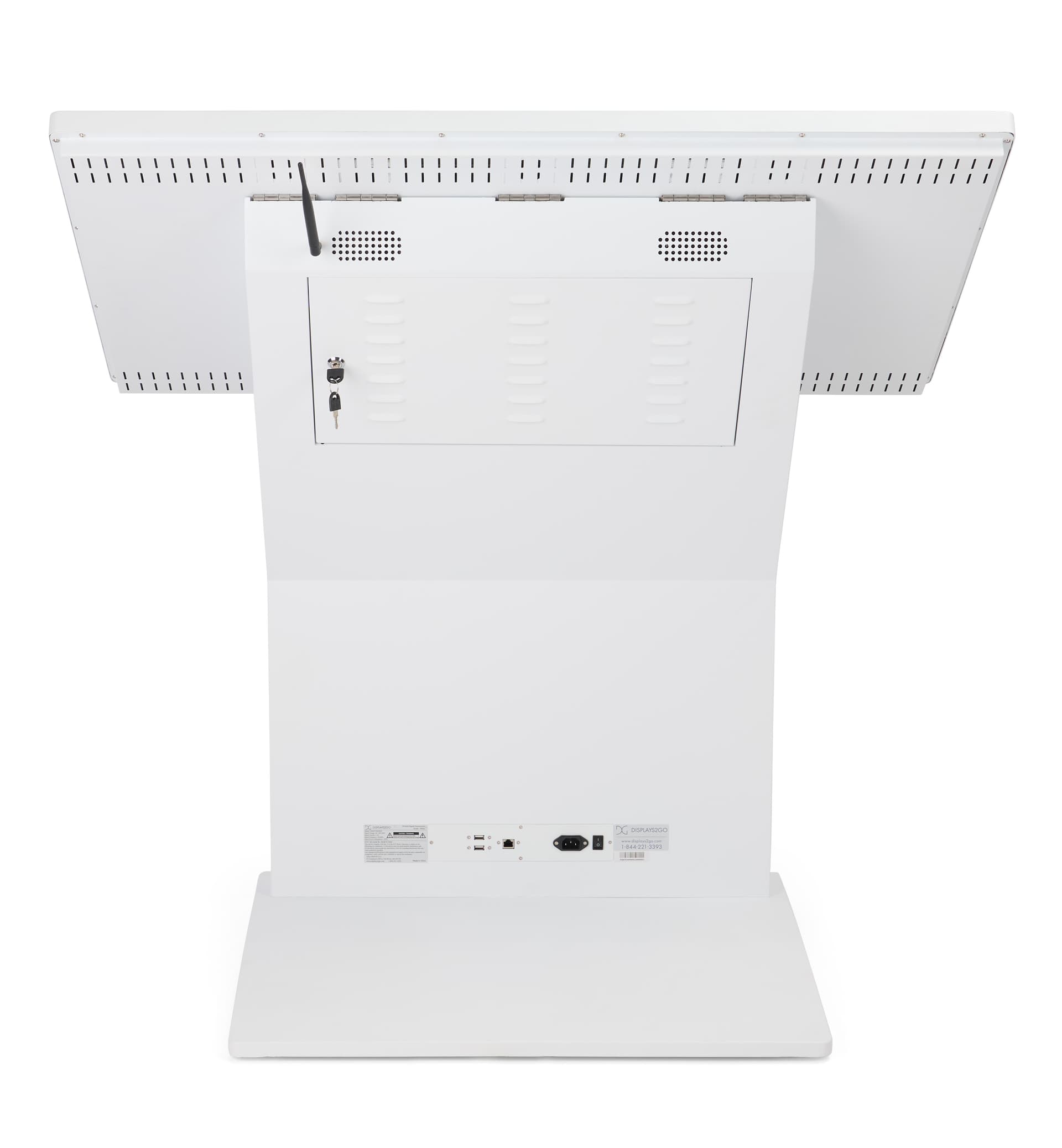 Adjustable Touch Screen Kiosk with Speakers 