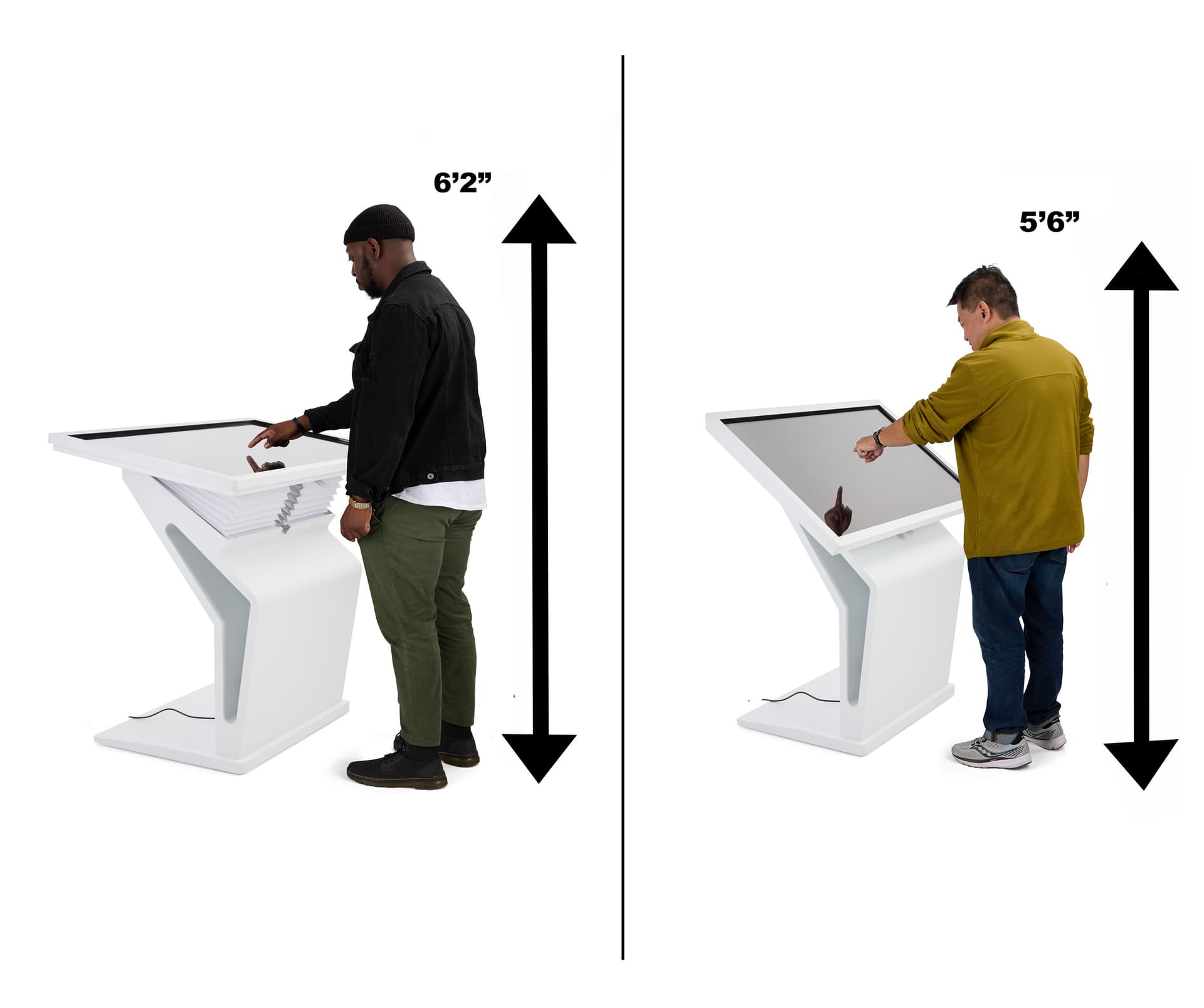 Adjustable Touch Screen Kiosk with 1920x1080 Resolution