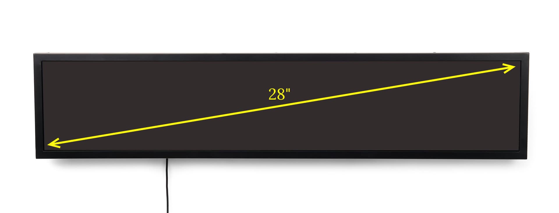 Stretched Bar LCD Display with 28 Inch Viewing Screen 