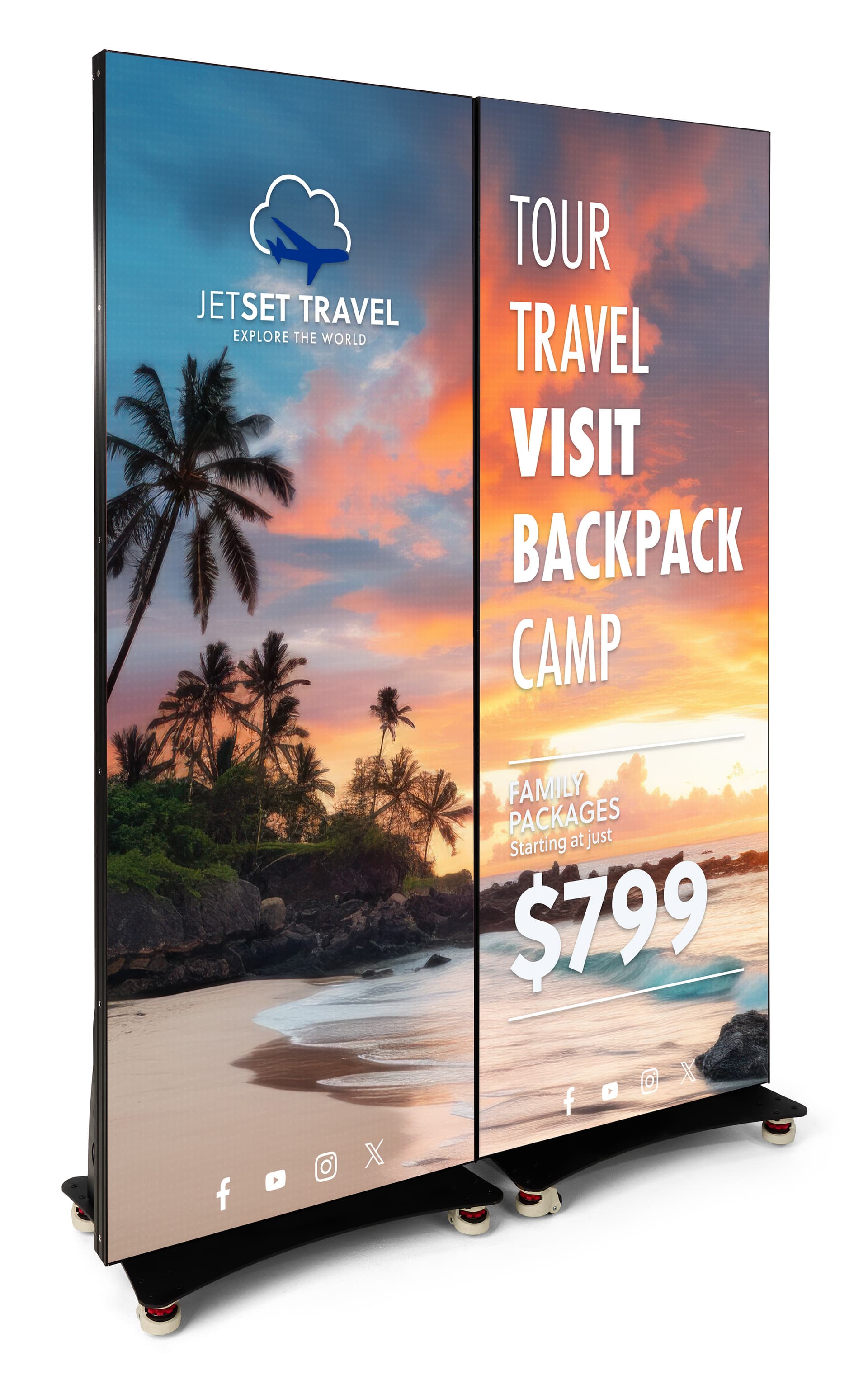 LED Poster Display with Extended Screen Portal Compatibility  