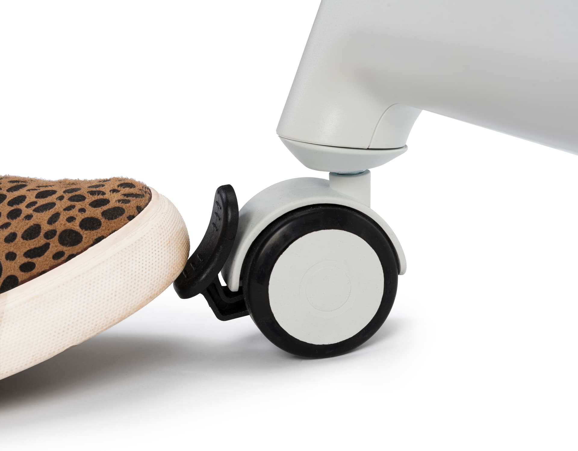 Interactive digital flipchart display with locking caster wheels